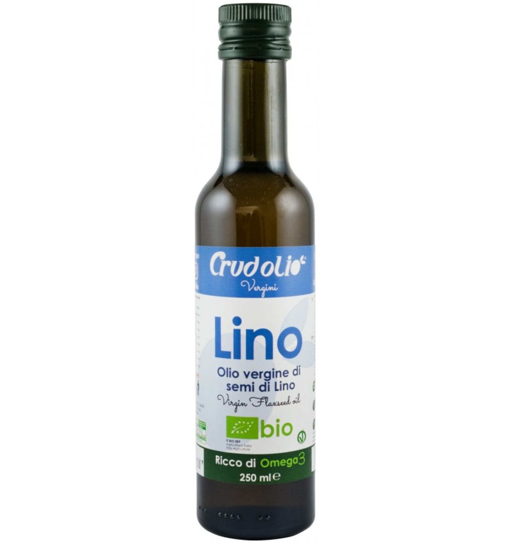 Ulei din seminte de in Bio, 250 ml Crudolio