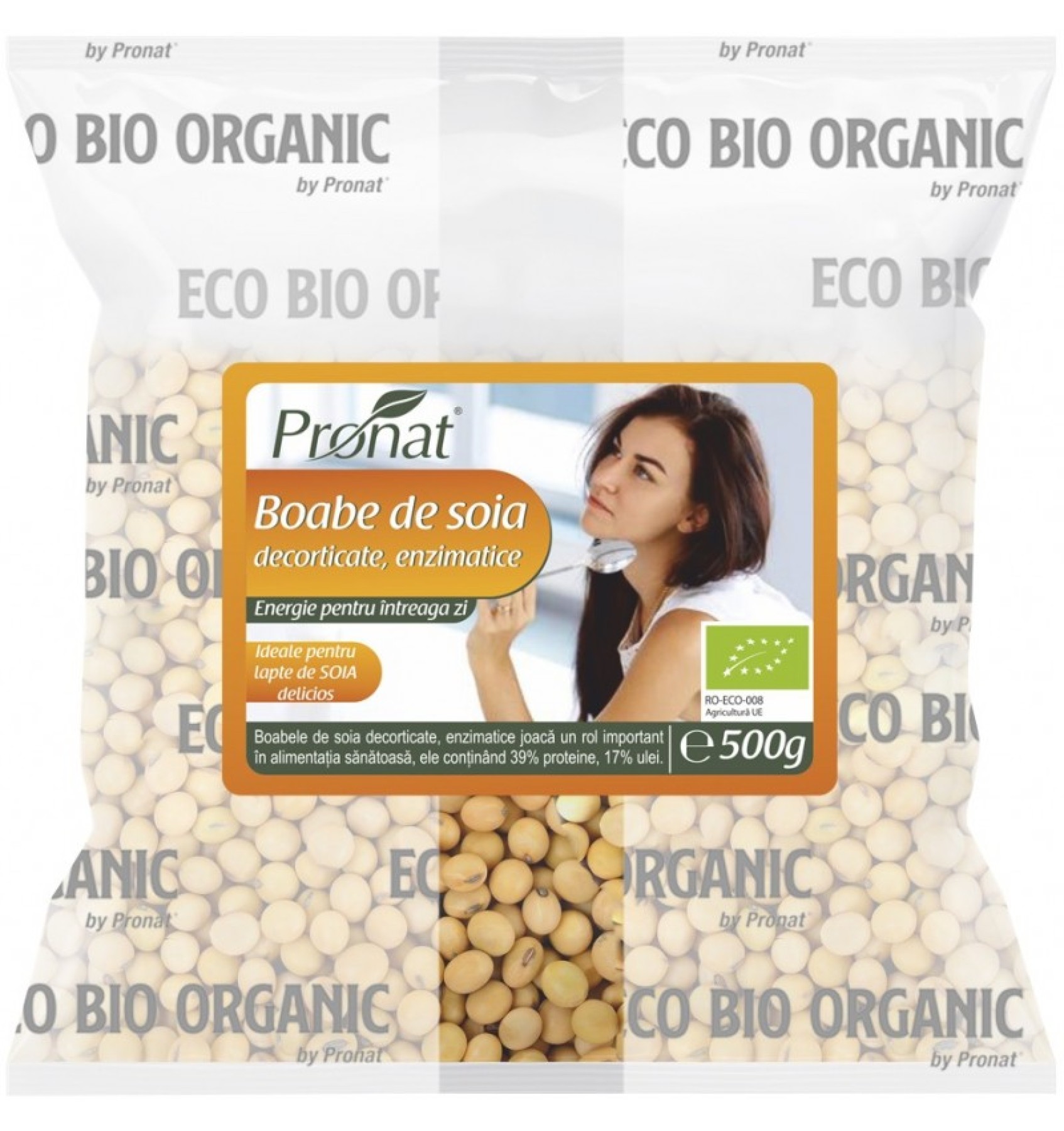 Boabe de soia Bio enzimatice, 500 g