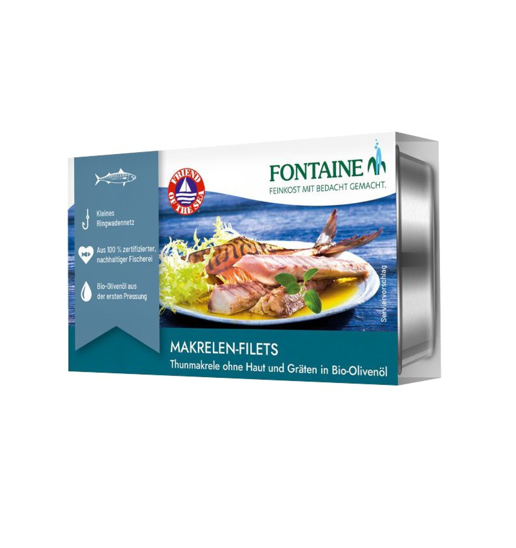 File de macrou fara piele si oase in ulei de masline - 120 g