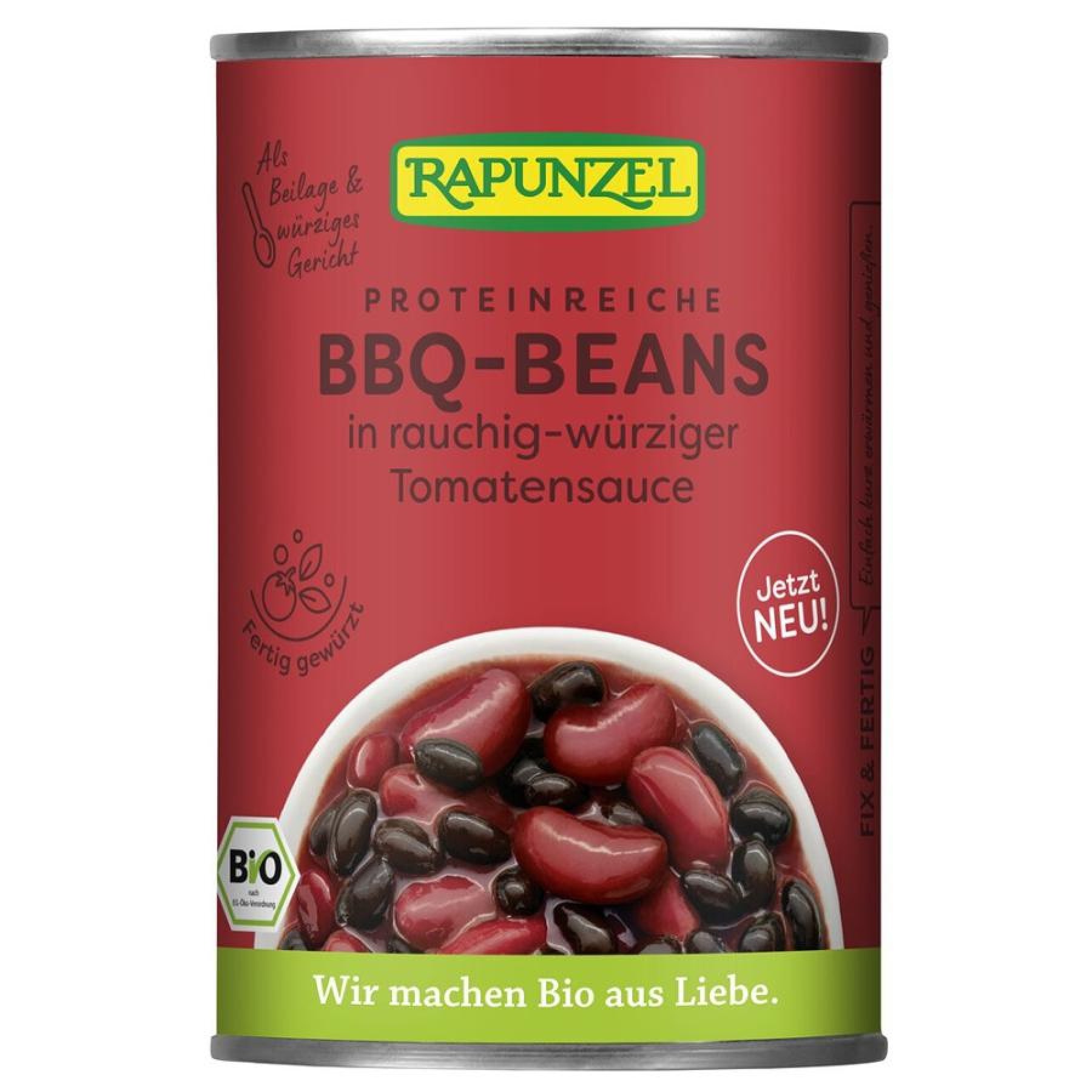 Mix bio de fasole BBQ in sos de rosii - 400 g