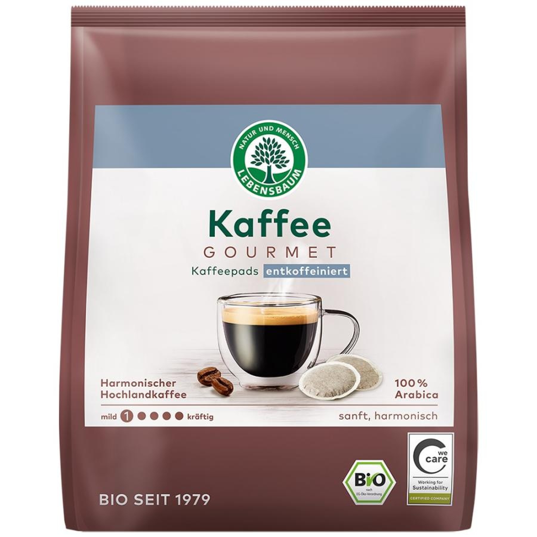 Paduri de cafea bio cremoasa decofeinizata - 126 g