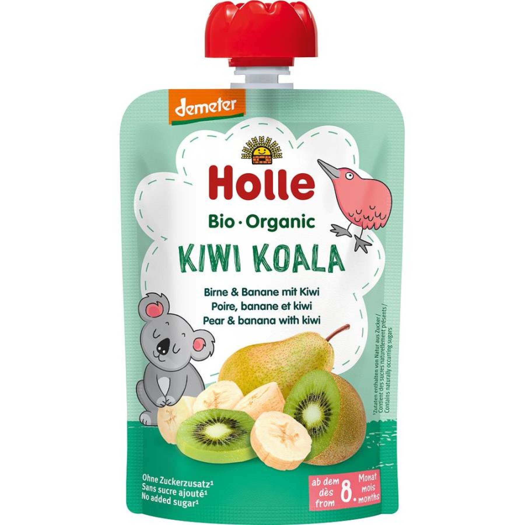 Piure bio de pere banane si kiwi pentru copii 8 luni - 100 g
