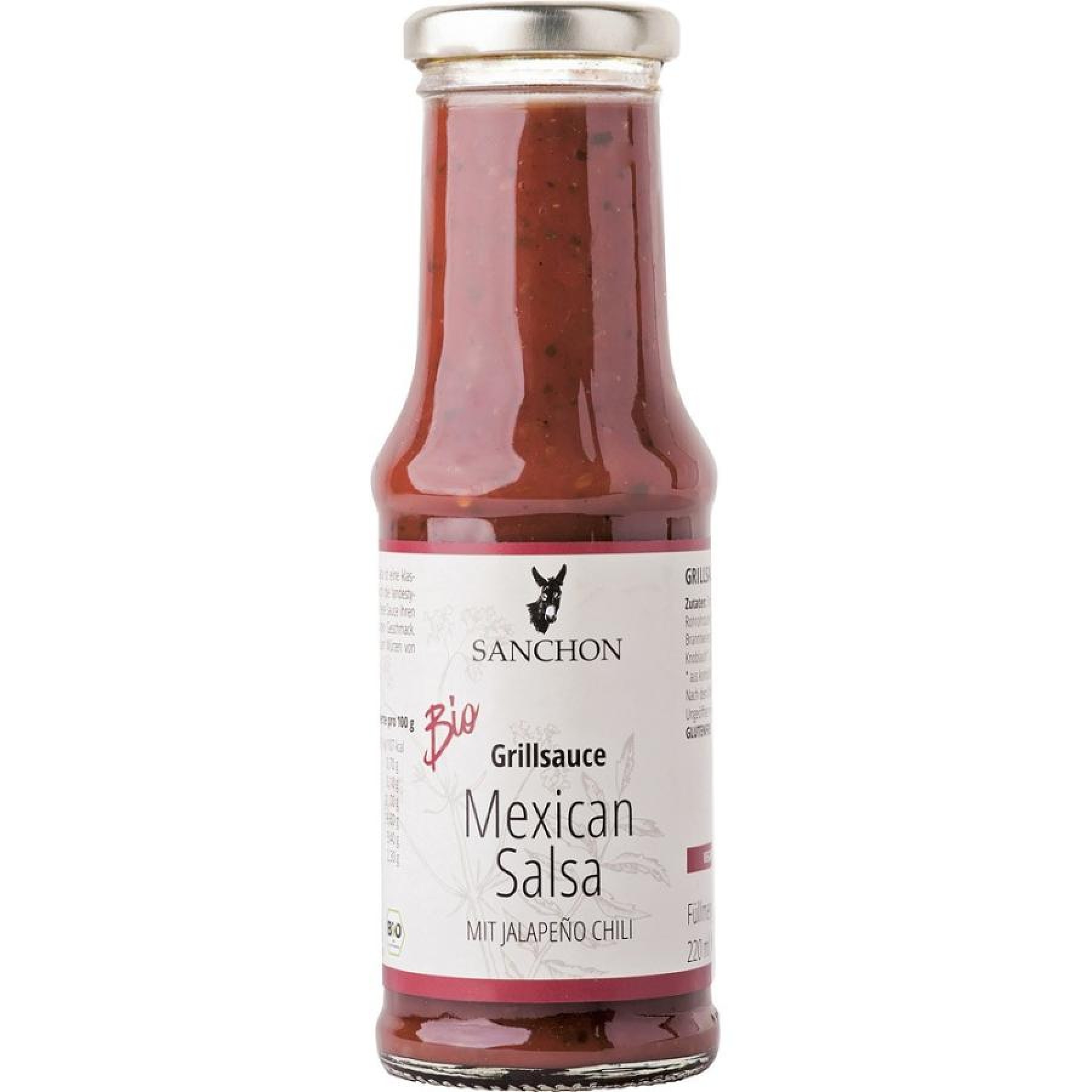 Sos bio pentru gratar salsa mexicana cu chili jalapeno - 210 ml