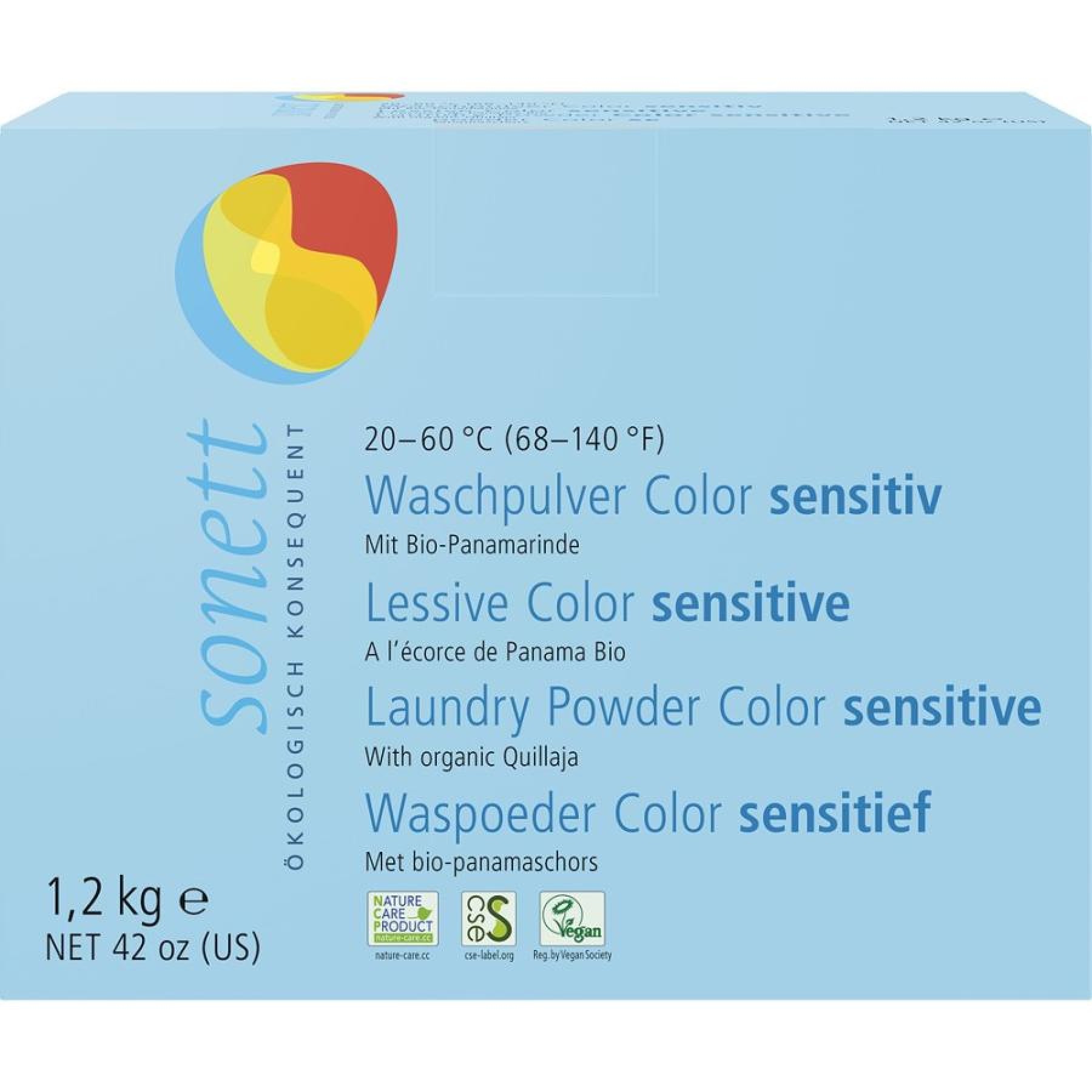 Detergent pudra pentru rufe colorate sensitiv - 1.20 kg