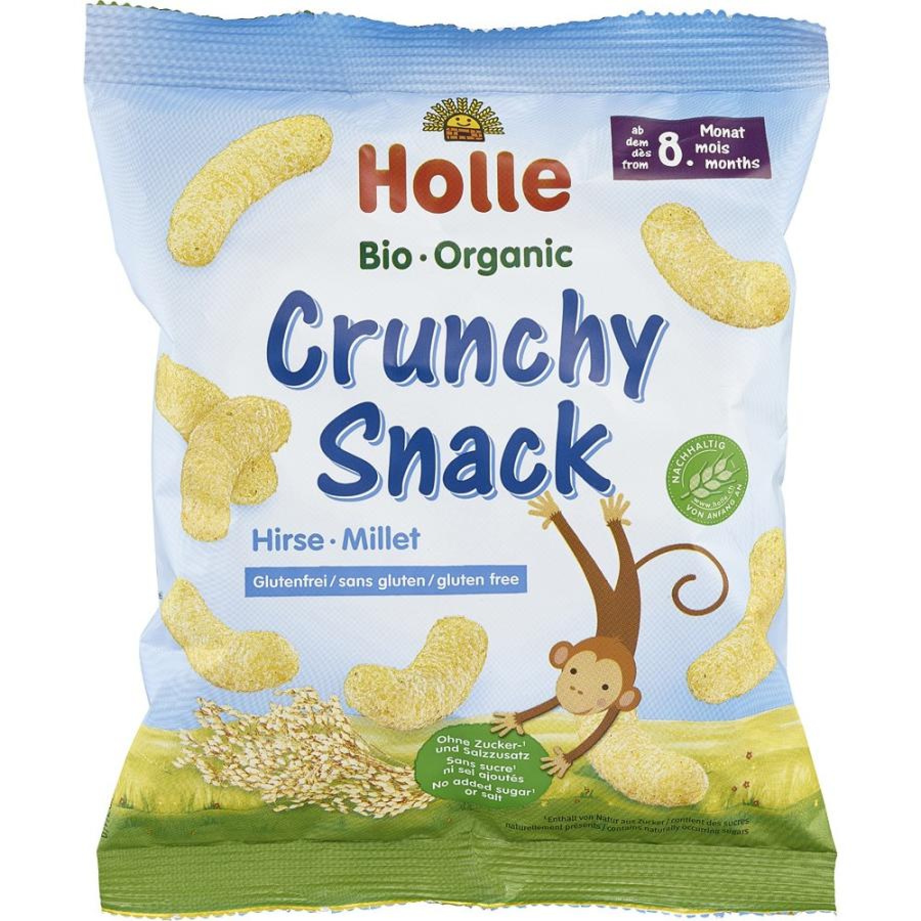 Gustare crocanta din mei bio fara gluten pentru copii 8 luni - 25 g