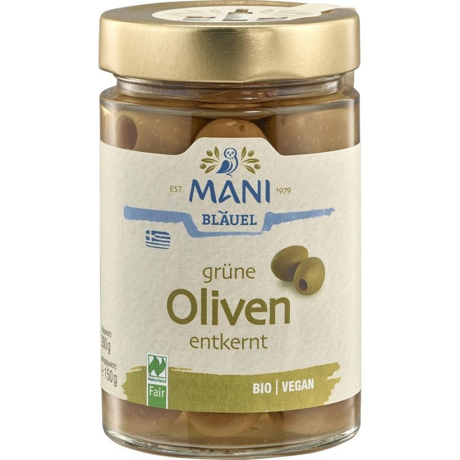 Masline verzi fara samburi in saramura - 280 g