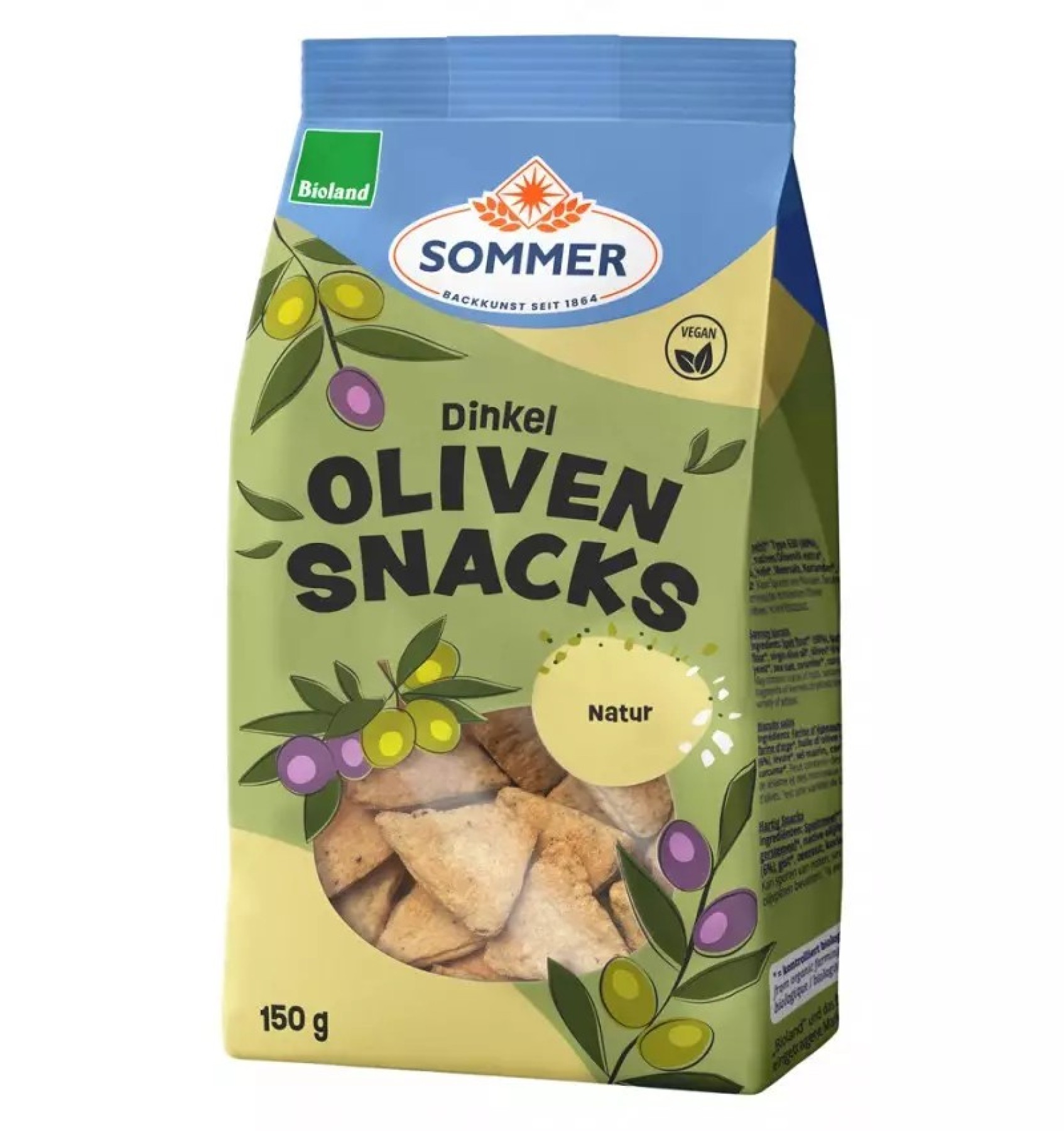 Snack vegan din spelta cu masline - 150 g