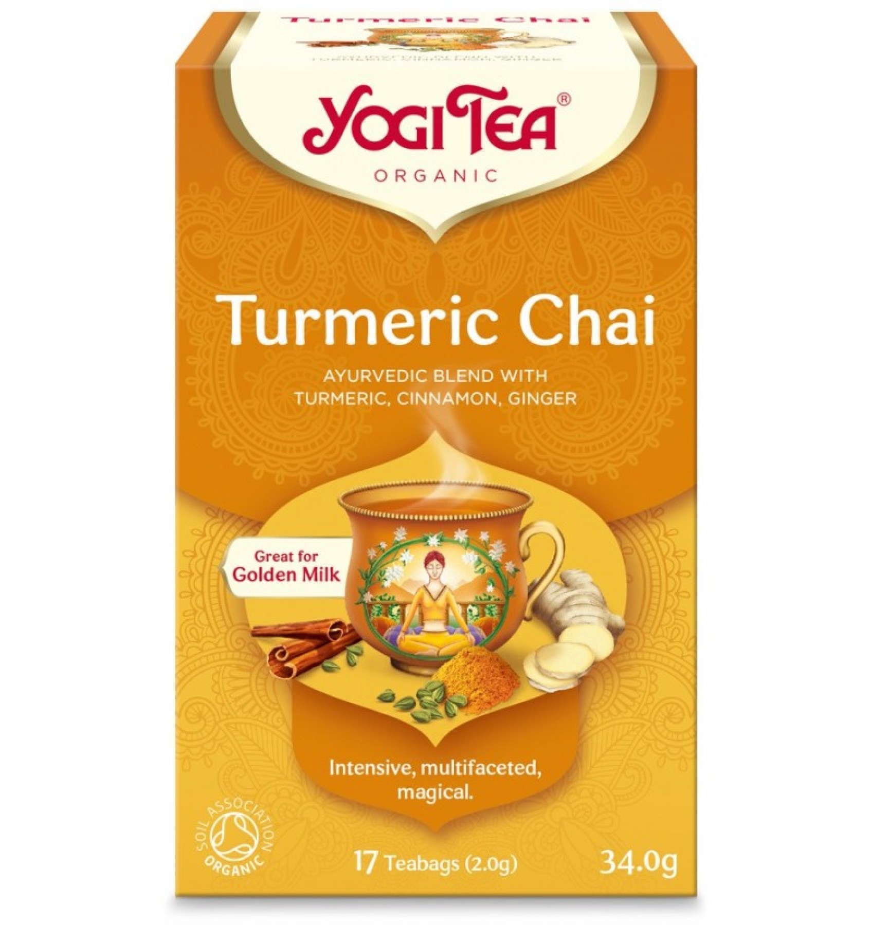 ECO/BIO Ceai din curcuma/turmeric 17TB*2gr, 34gr Yogi Tea