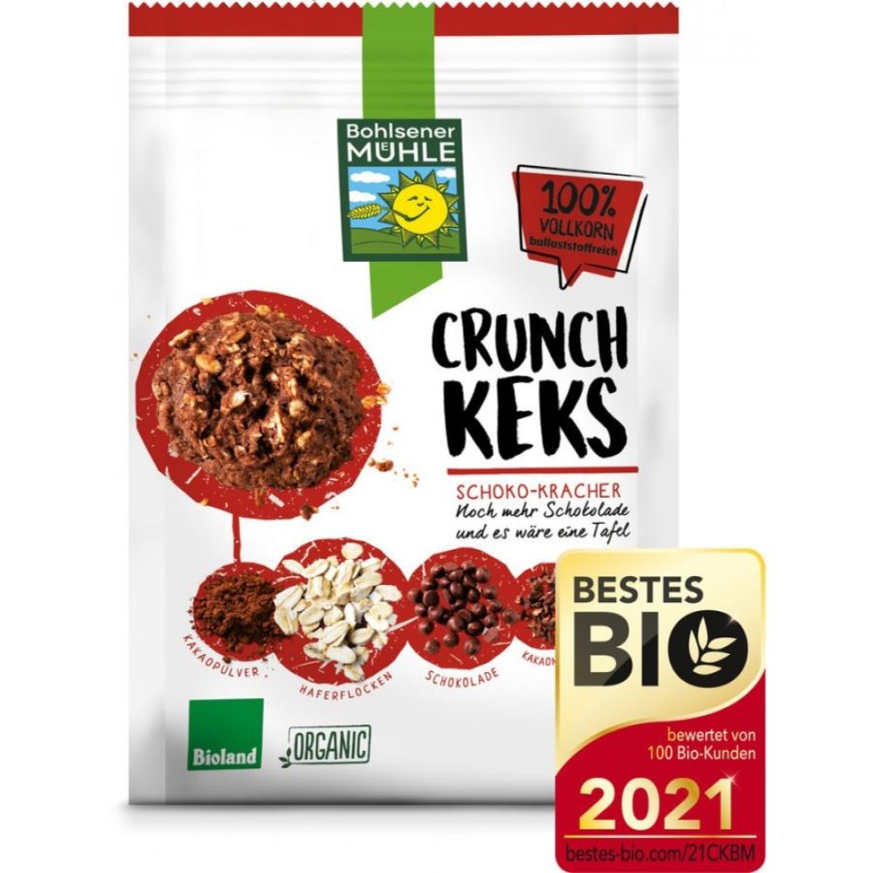 Biscuiti bio crocanti cu ciocolata - 150 g