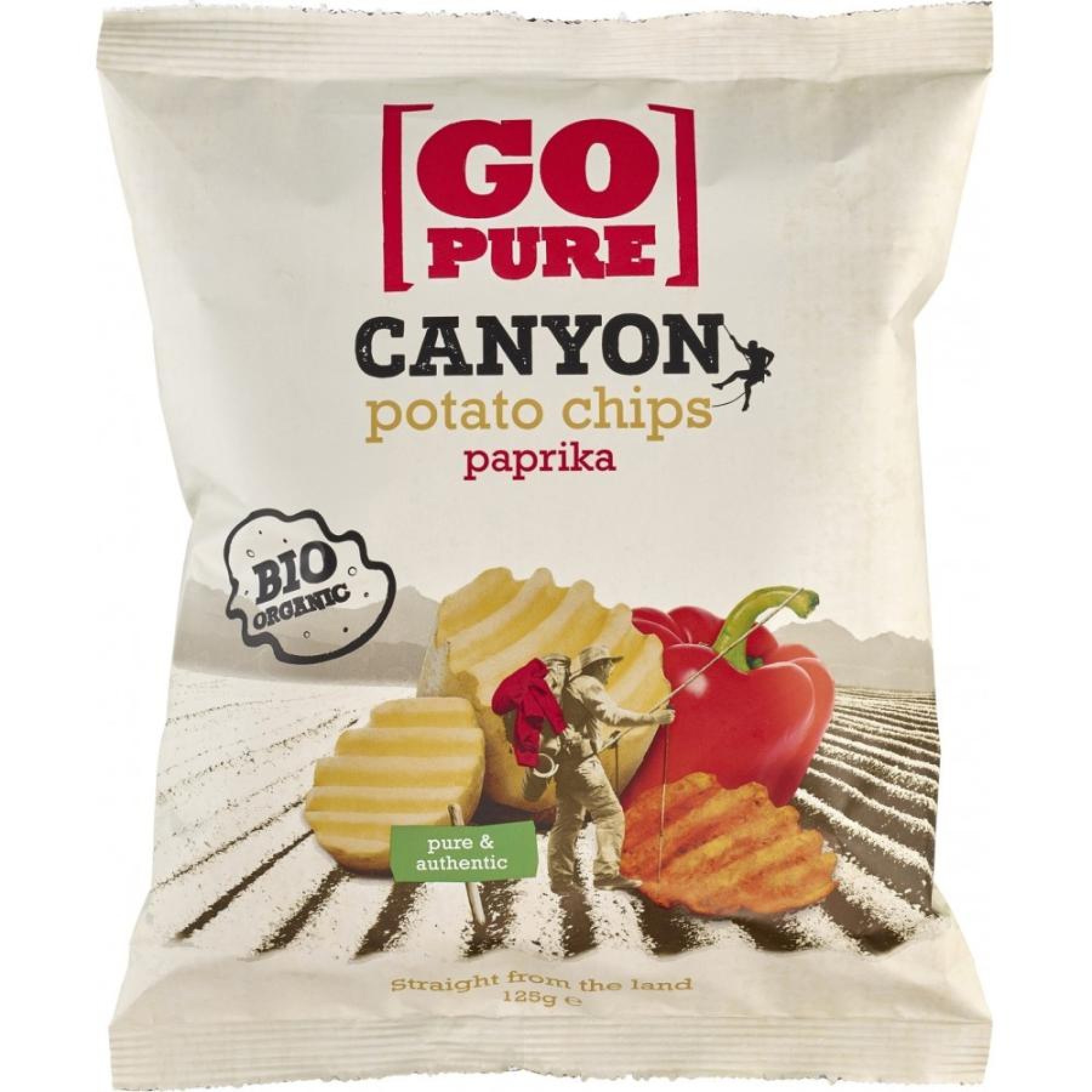 Chips-uri Canyon din cartofi cu ardei bio - 125 g