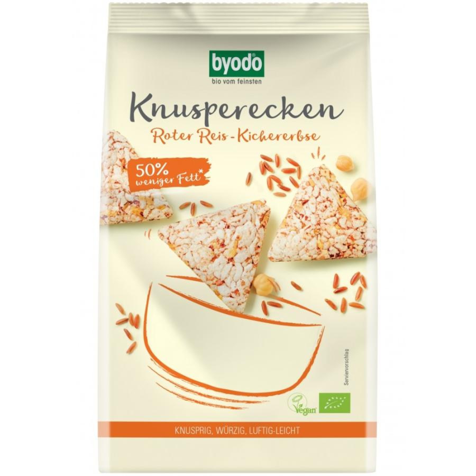 Mini Crackers din orez rosu si naut fara gluten - 90 g