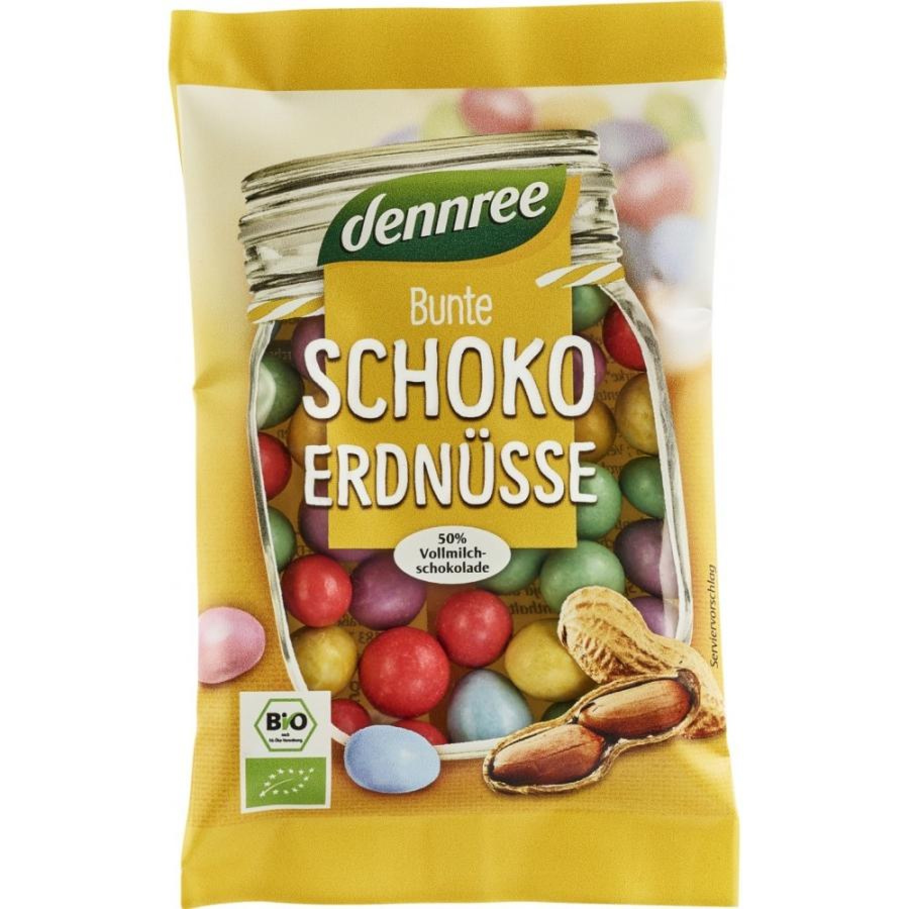 Arahide colorate cu ciocolata de lapte eco - 100 g