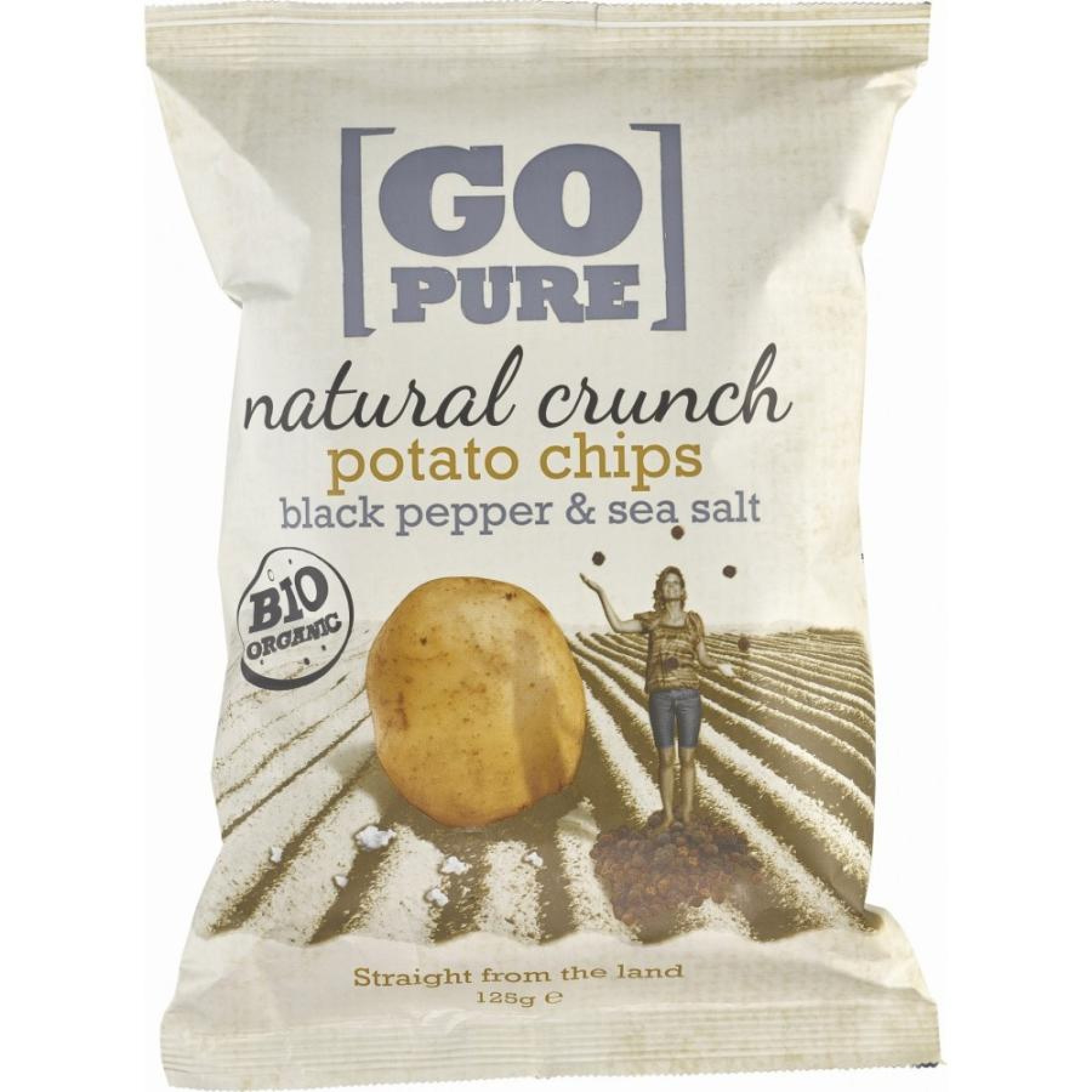 Chipsuri de cartofi cu sare si piper coapte manual - 125 g