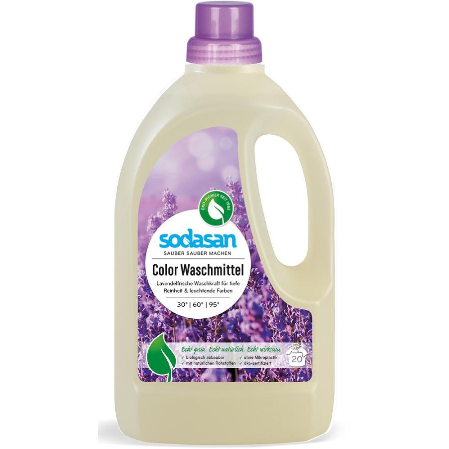 Detergent lichid pentru rufe colorate cu lavanda - 1.50 L