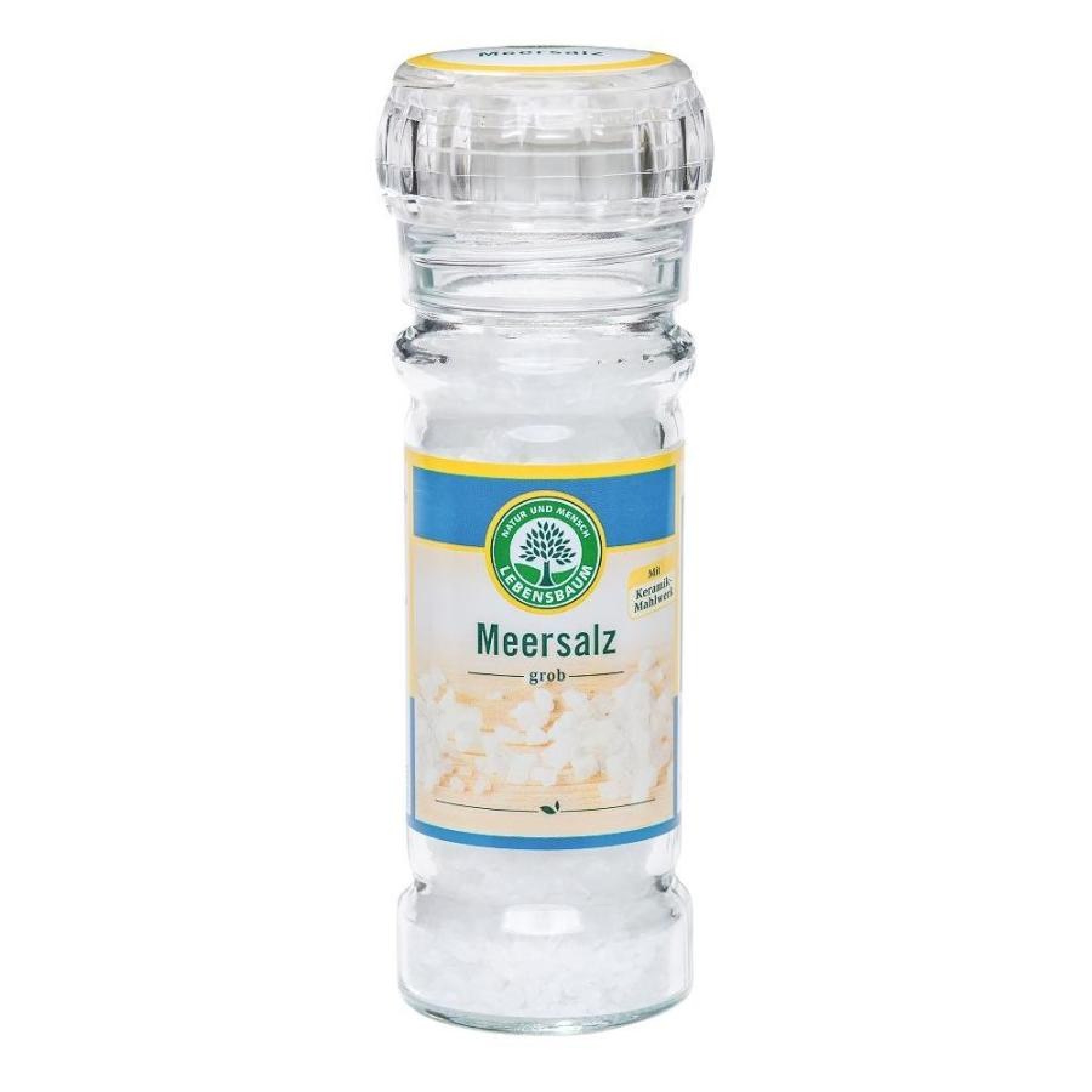 Sare de mare neiodata in rasnita de sticla - 100 g