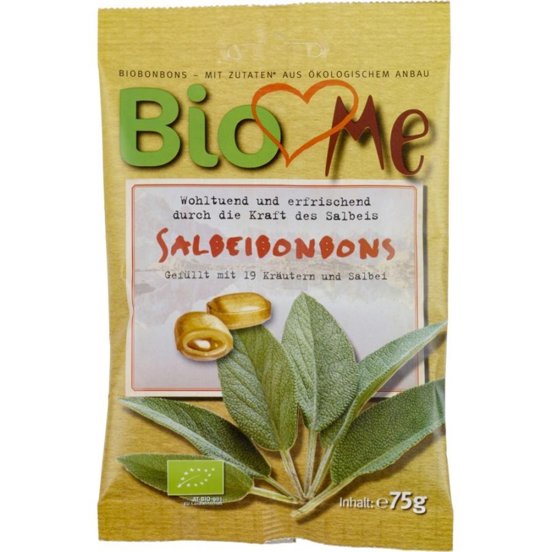 Bomboane cu salvie bio - 75 g