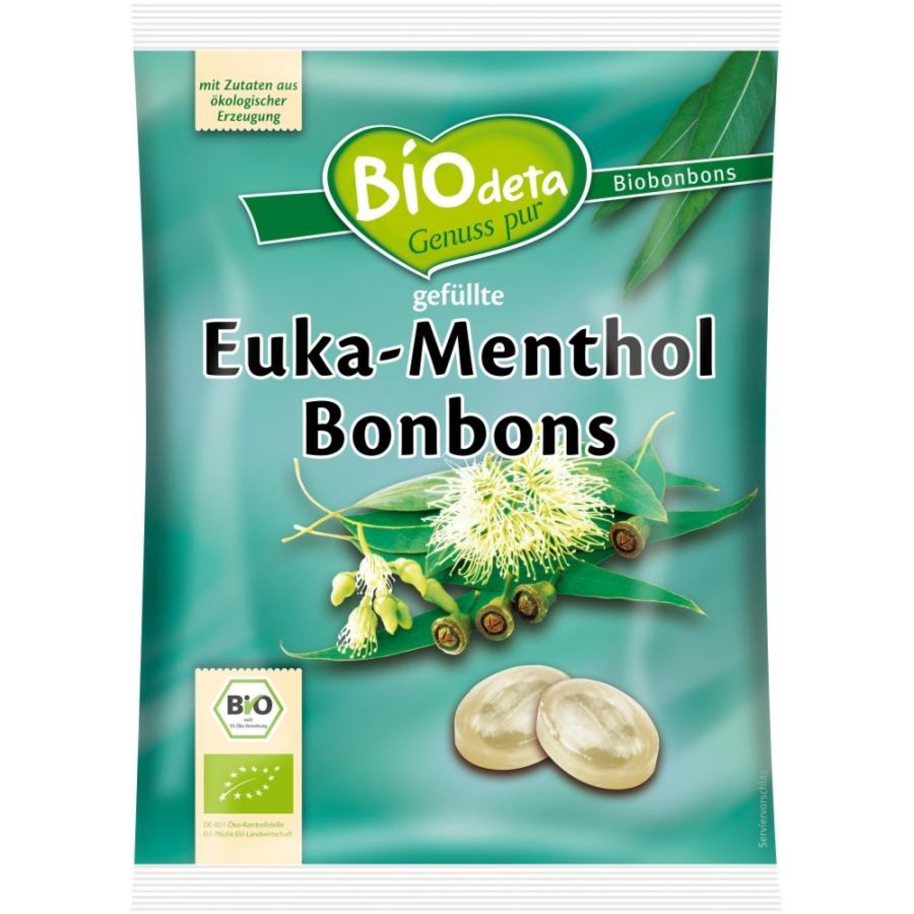 Bomboane bio cu eucalipt si mentol - 75 g