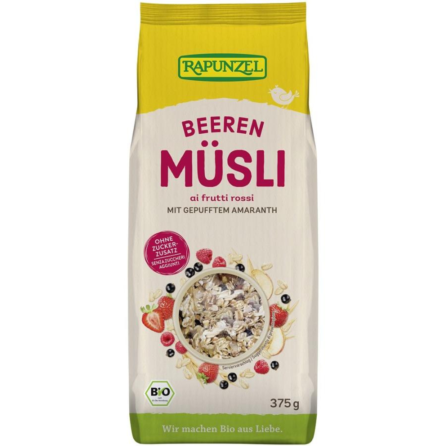 Musli bio cu amarant si fructe de padure fara zahar adaugat - 375 g