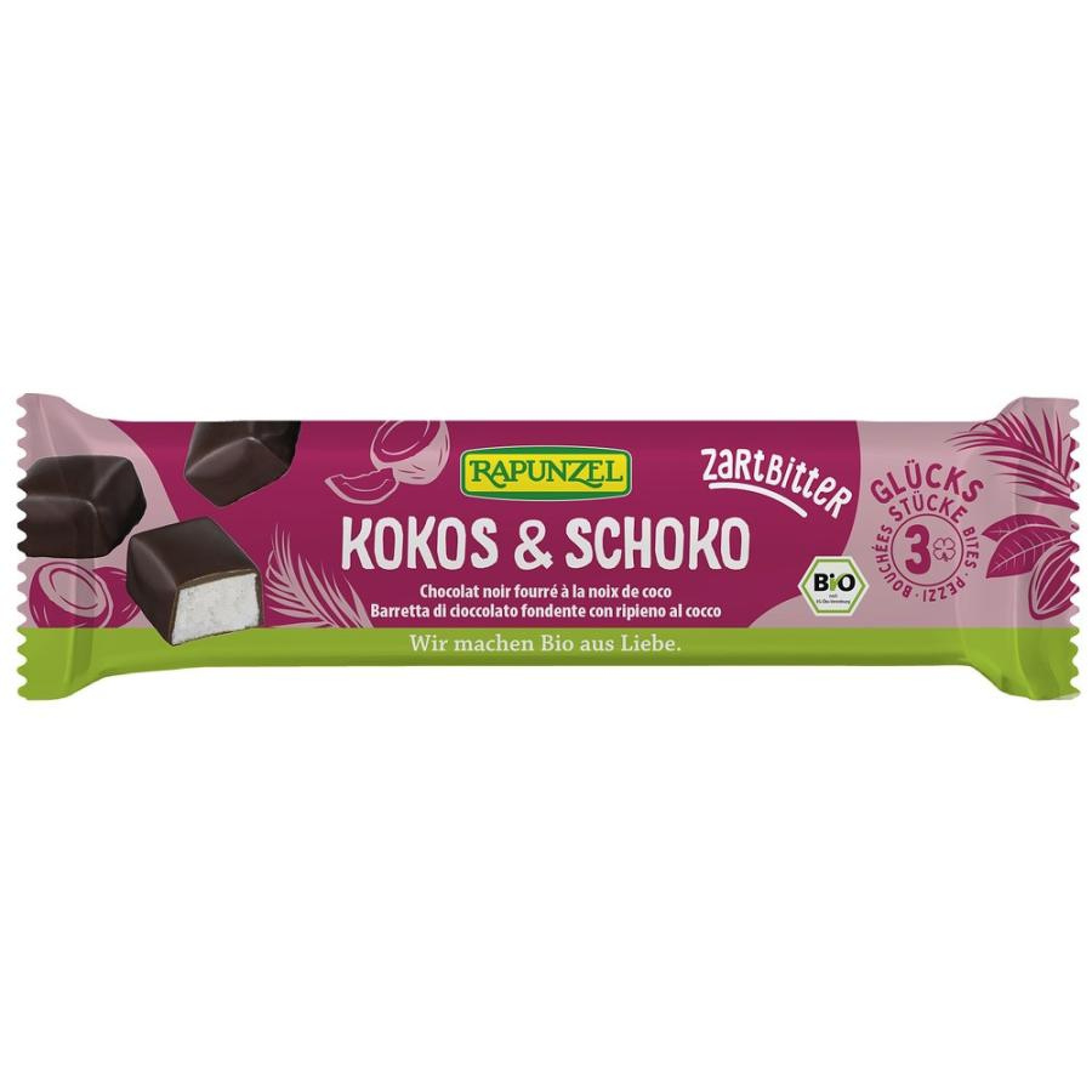 Baton de cocos cu glazura amaruie - 50 g