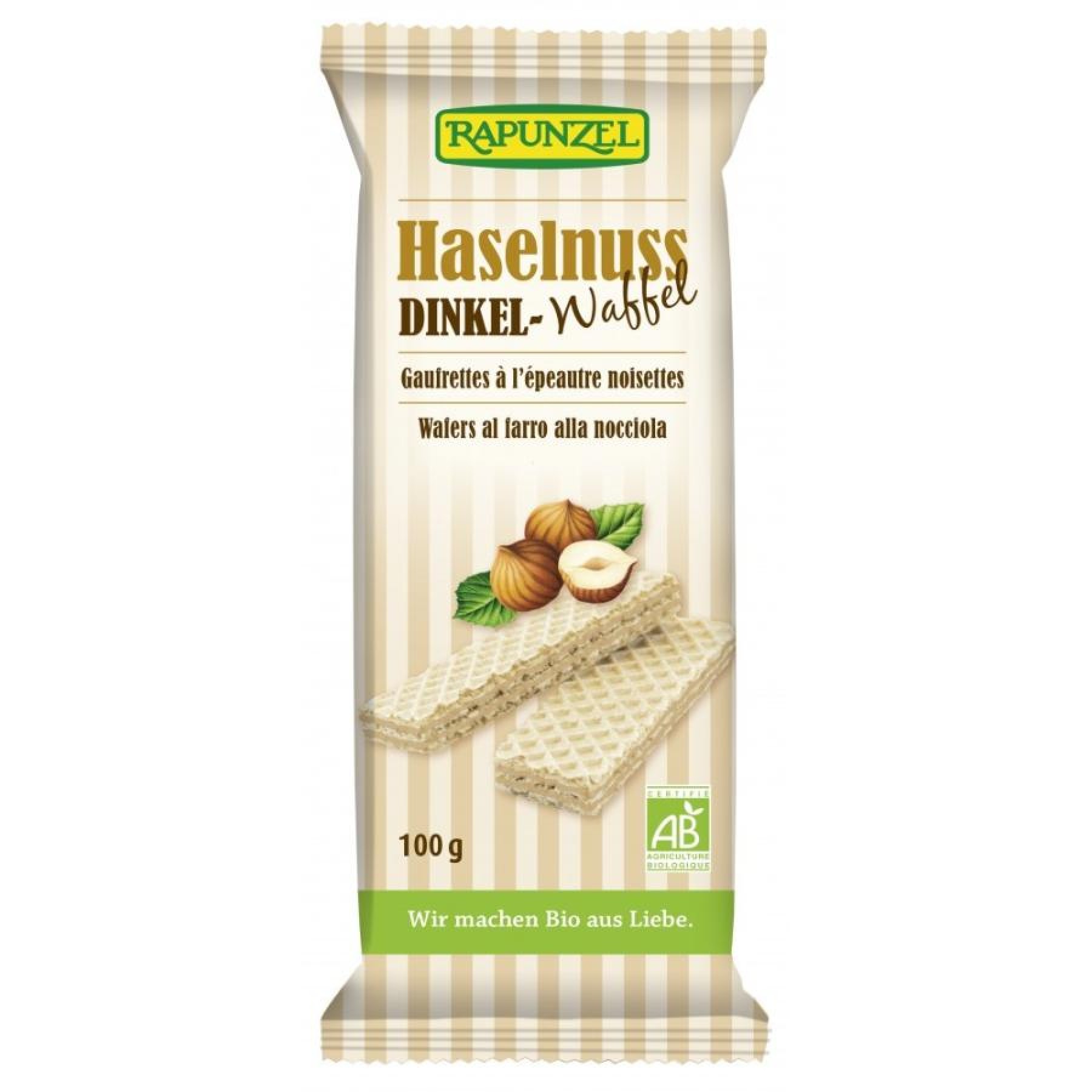 Napolitana bio cu alune de padure - 100 g