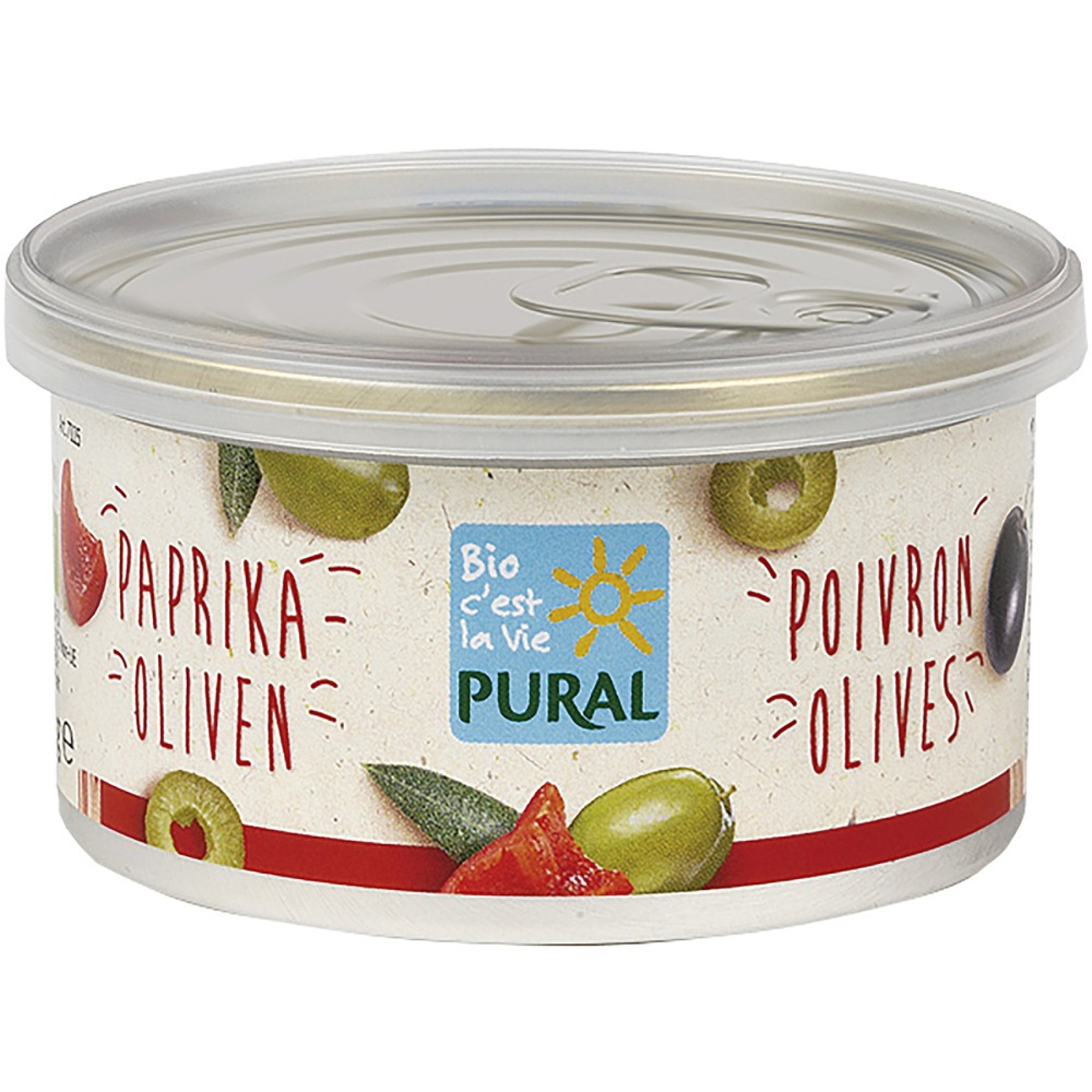 Pate vegetal bio cu ardei si masline - 125 g