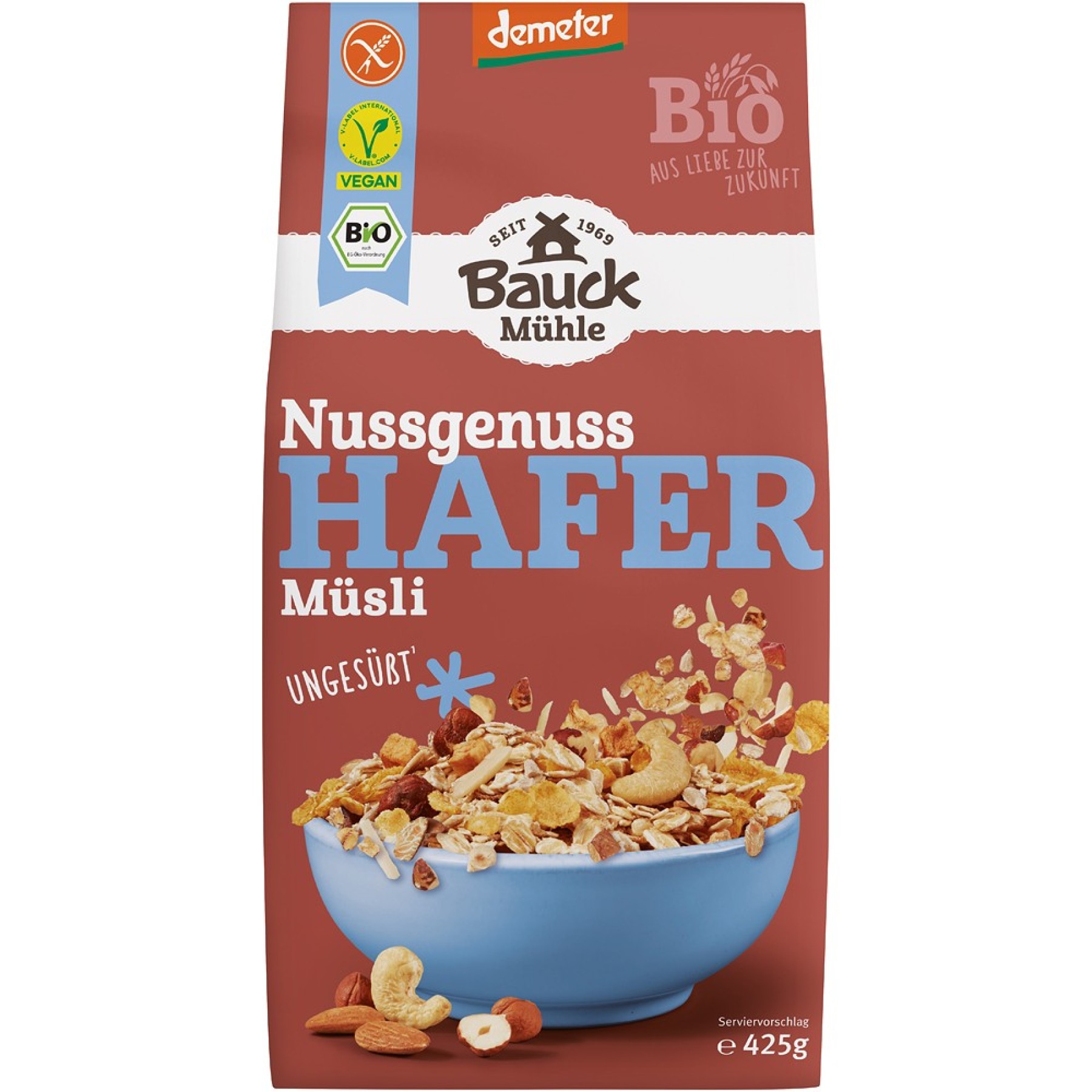 Musli bio de ovaz cu mix de nuci fara gluten - 425 g