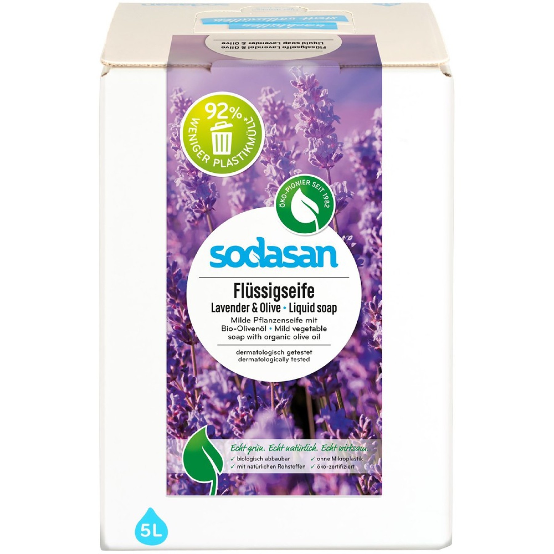 Sapun lichid cu lavanda bio si masline bio bag-in-box - 5 L