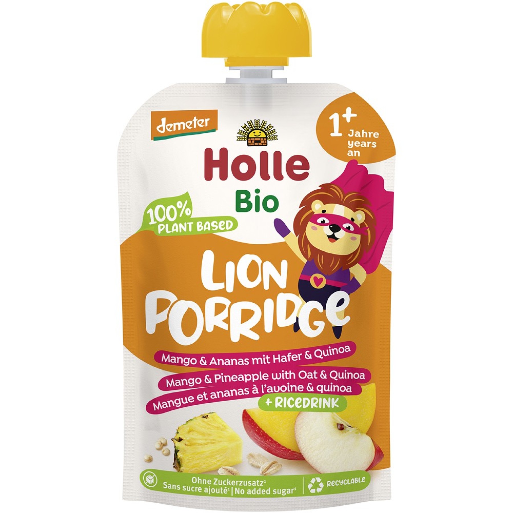 Piure bio de mango si ananas pentru copii 1 an - 110 g