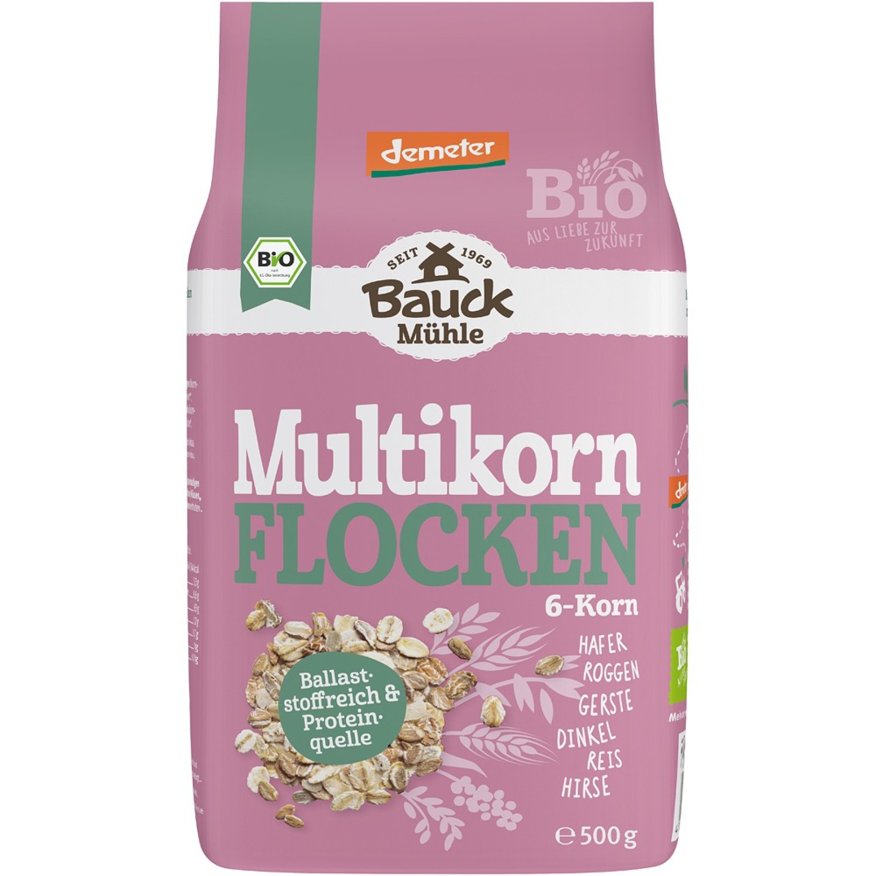 Fulgi bio din 6 cereale Demeter - 500 g