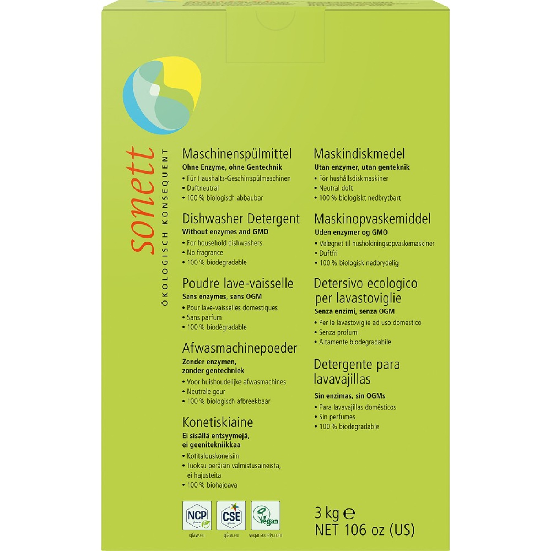 Detergent pudra pentru masina de spalat vase - 3 kg