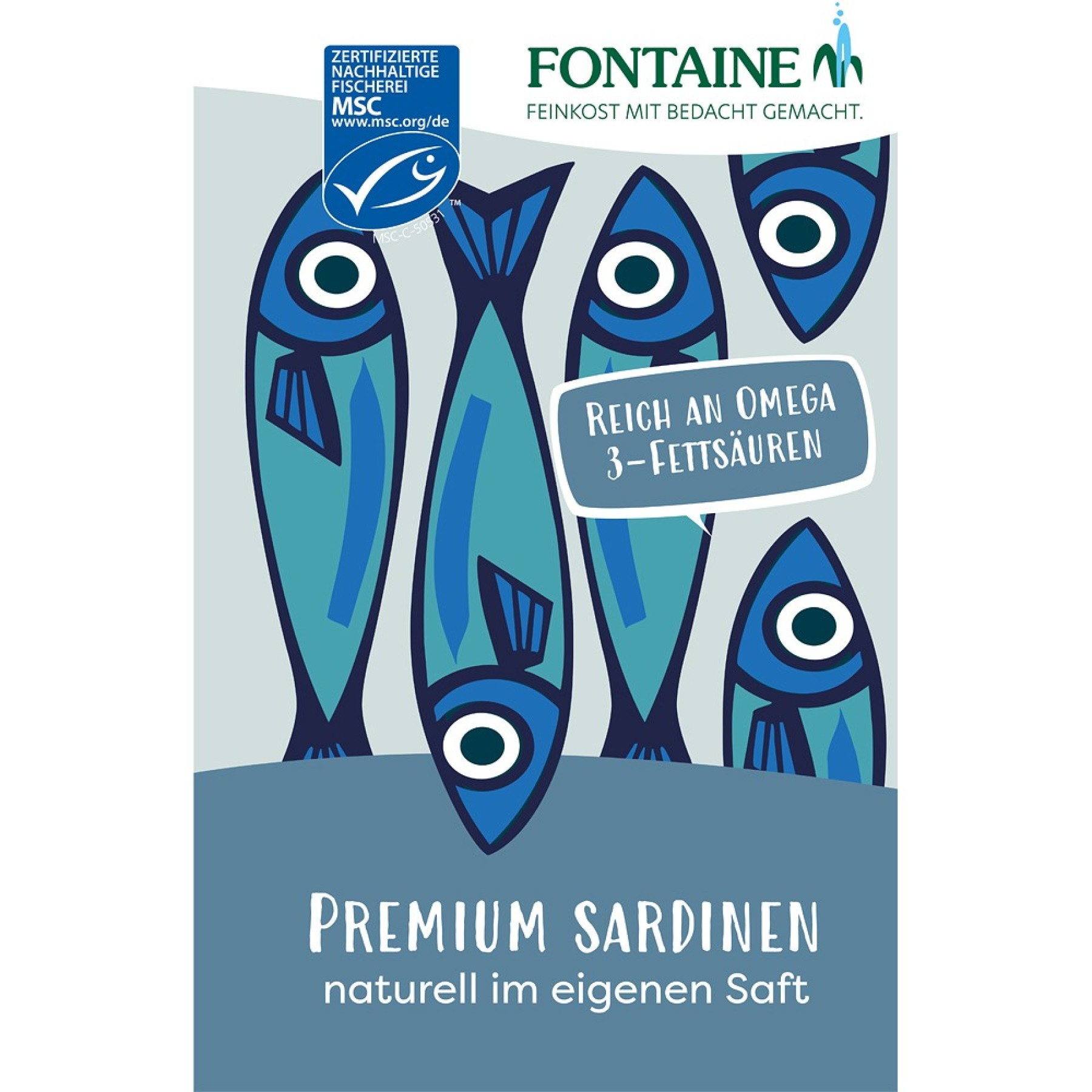 Sardine premium în suc propriu, 120g