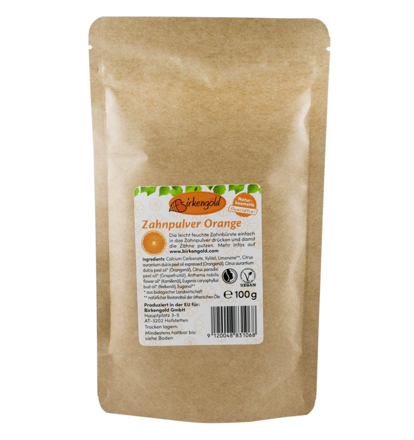 Pulbere pentru dantura cu portocale si xylitol, 100gr