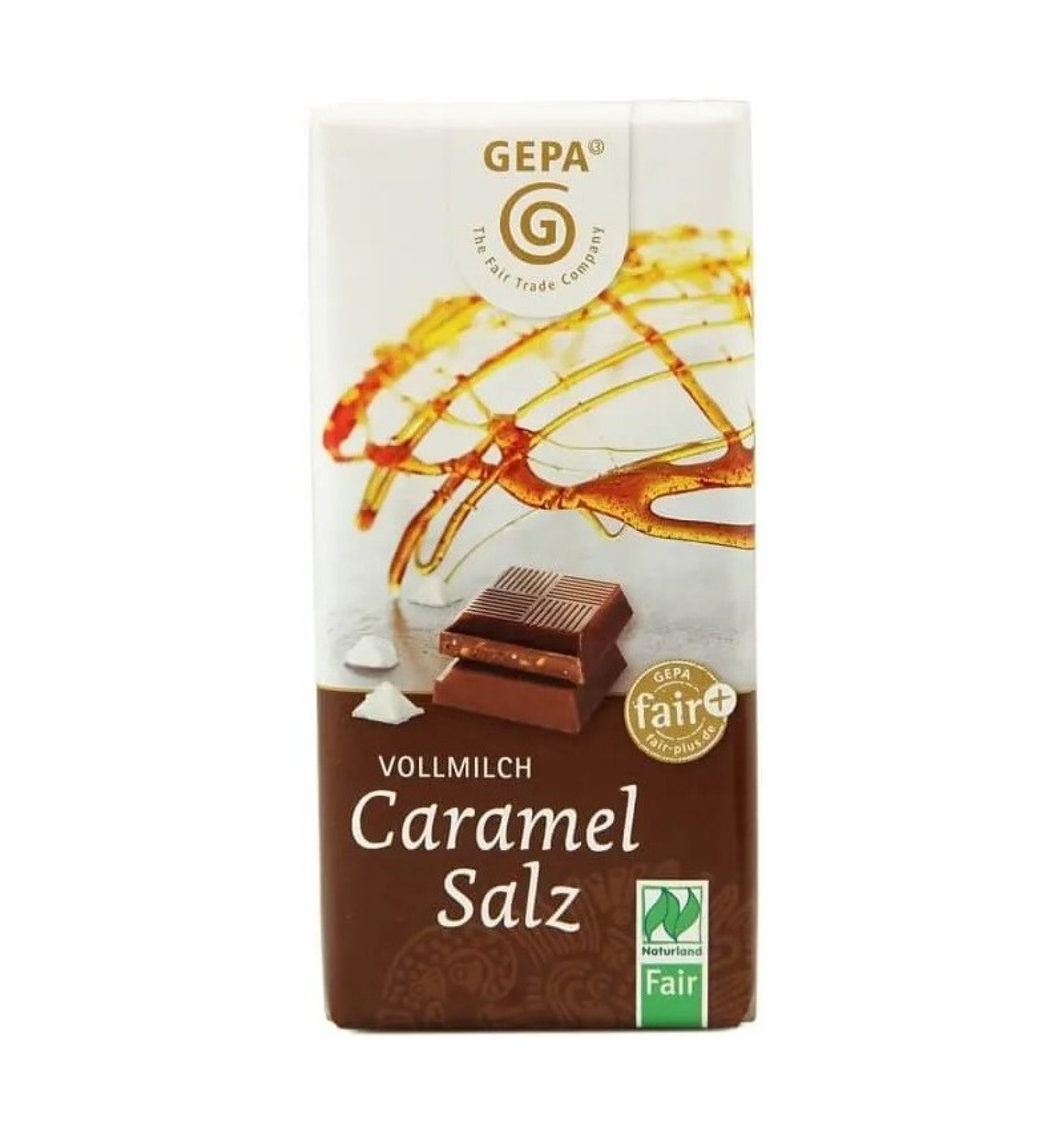 Ciocolata Bio cu lapte si caramel sarat, 40 gr Gepa