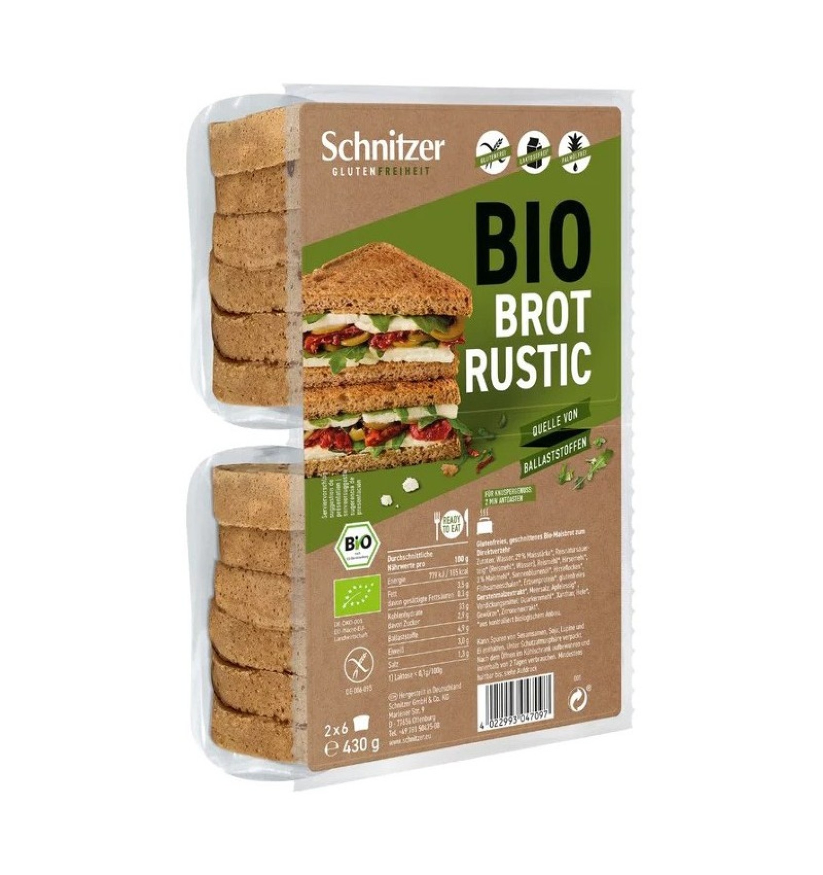 ECO/BIO Paine Rustica fara gluten 430gr