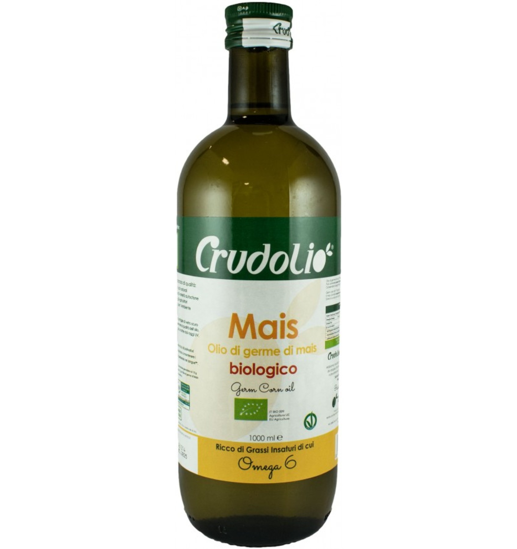 Ulei BIO din germeni de porumb, 1000 ml Crudolio