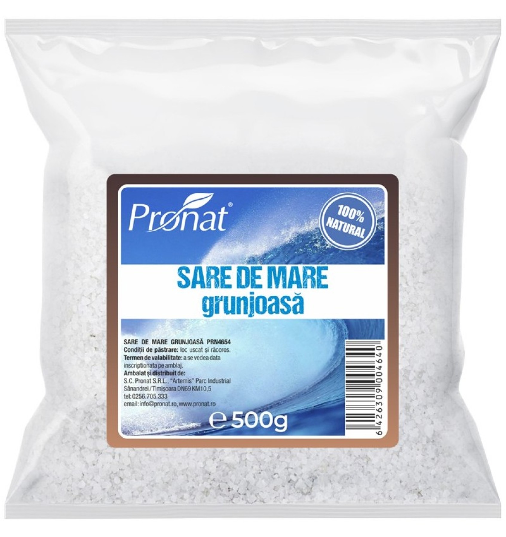Sare de mare grunjoasa, 500 g