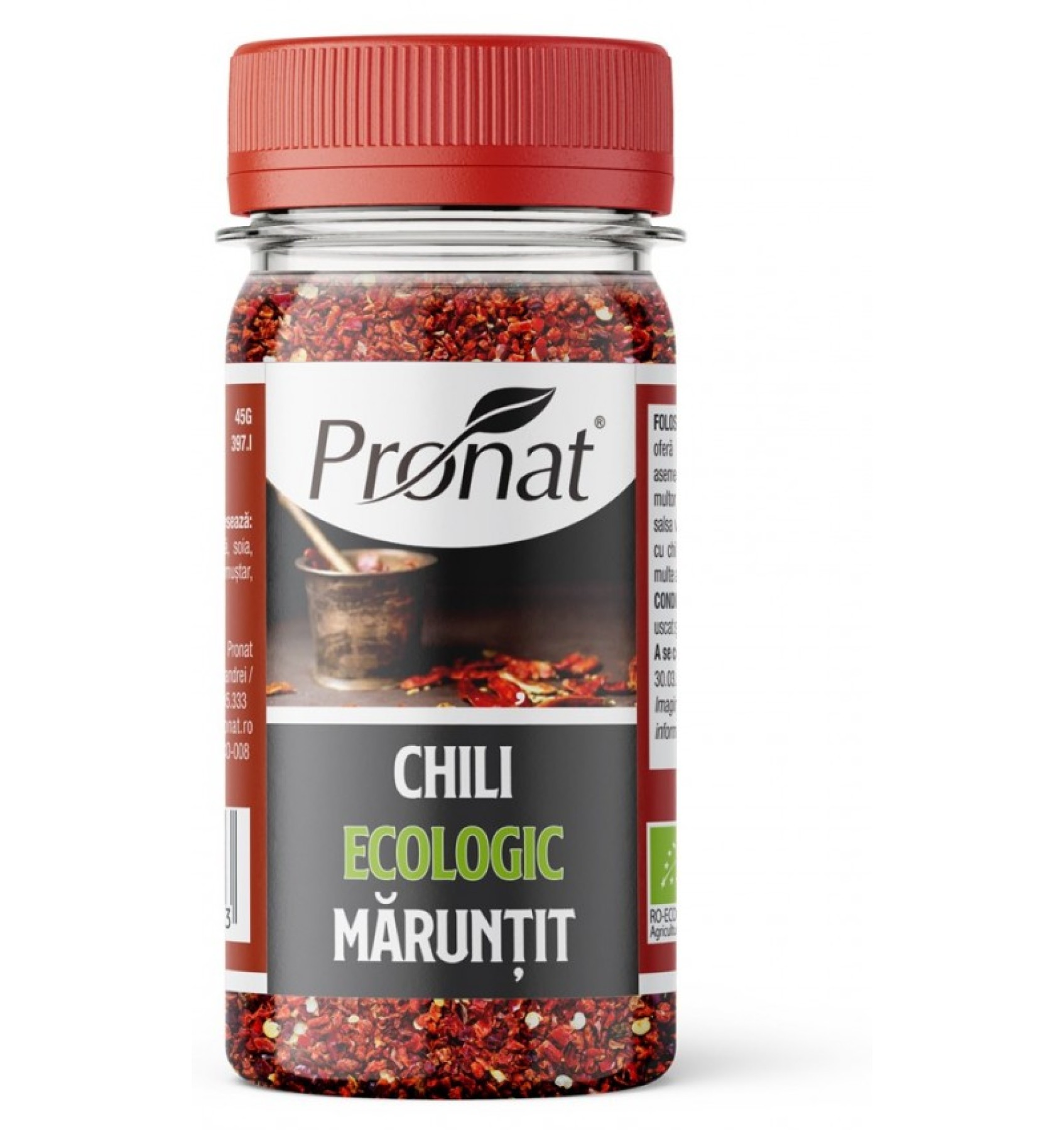 Chili maruntit bio, 45 g