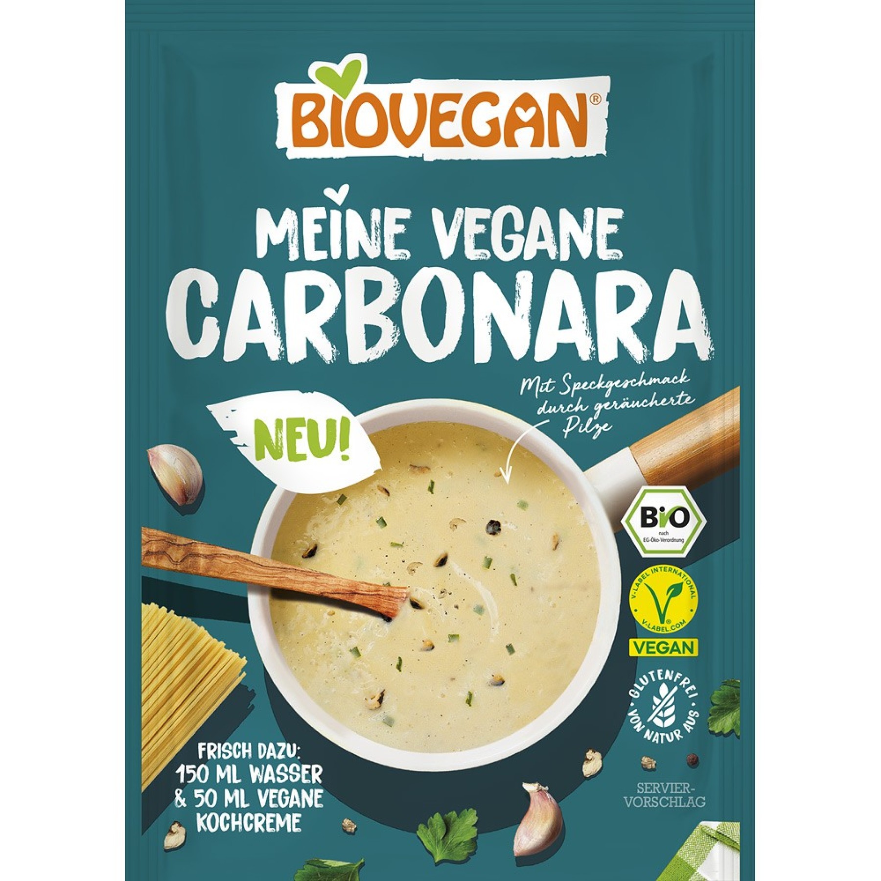 Mix bio pentru sos carbonara fara gluten vegan - 27 g