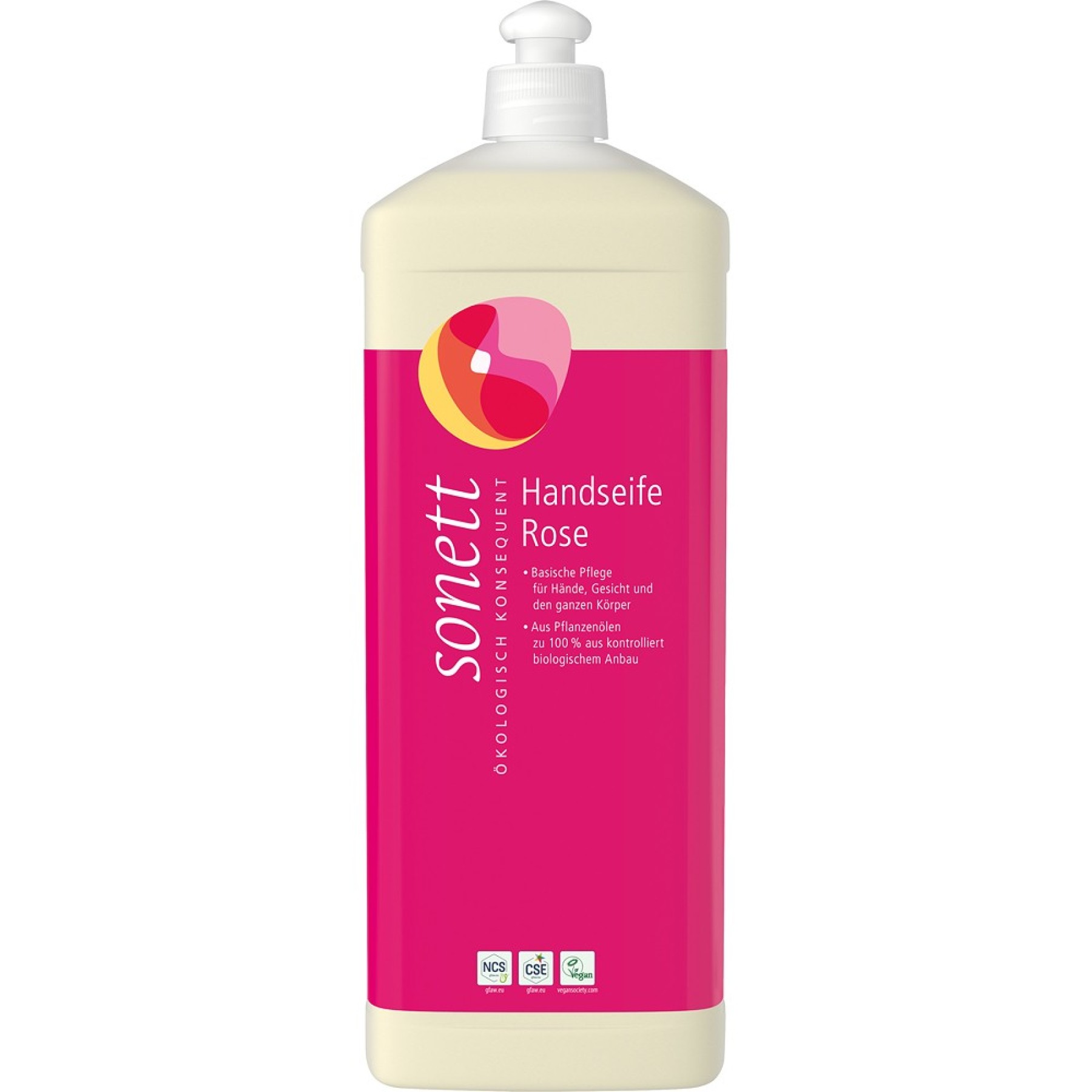 Sapun lichid cu trandafir bio pentru maini si corp - 1 L