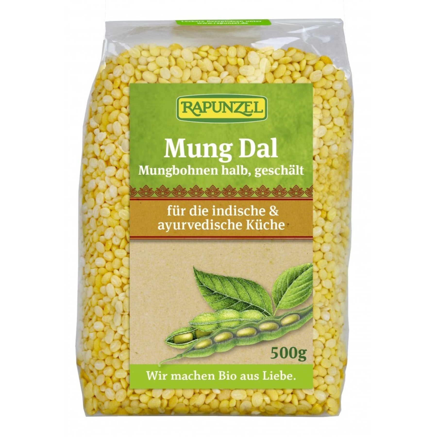 Fasole mung jumatati Mung Dal bio - 500 g