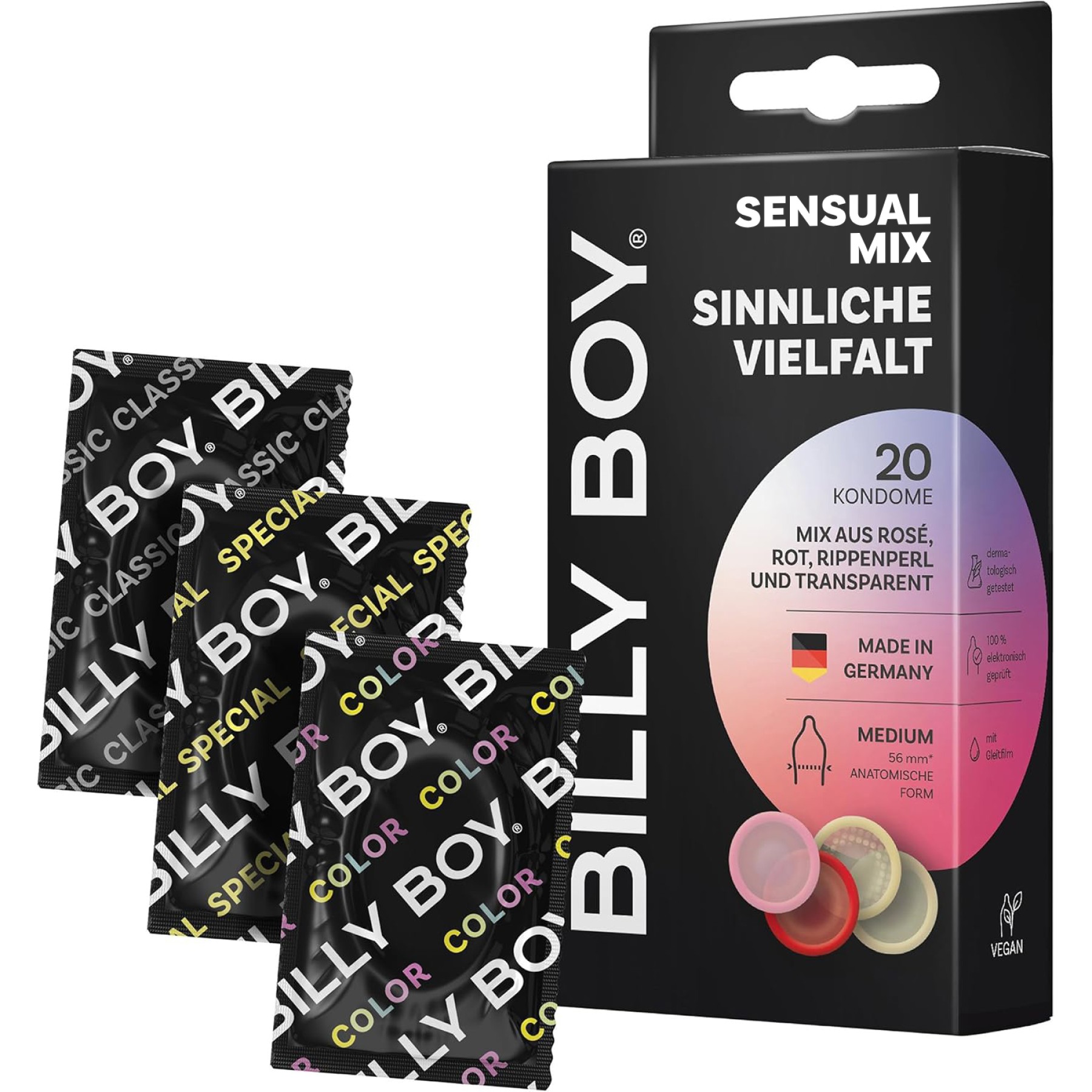 Prezervative Billy Boy Sensual Mix 20 buc