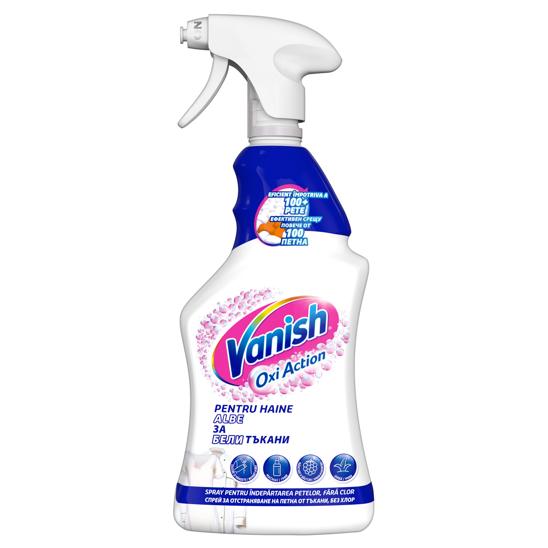 Spray pentru indepartarea petelor pentru haine albe Vanish Oxi Action, 500ml