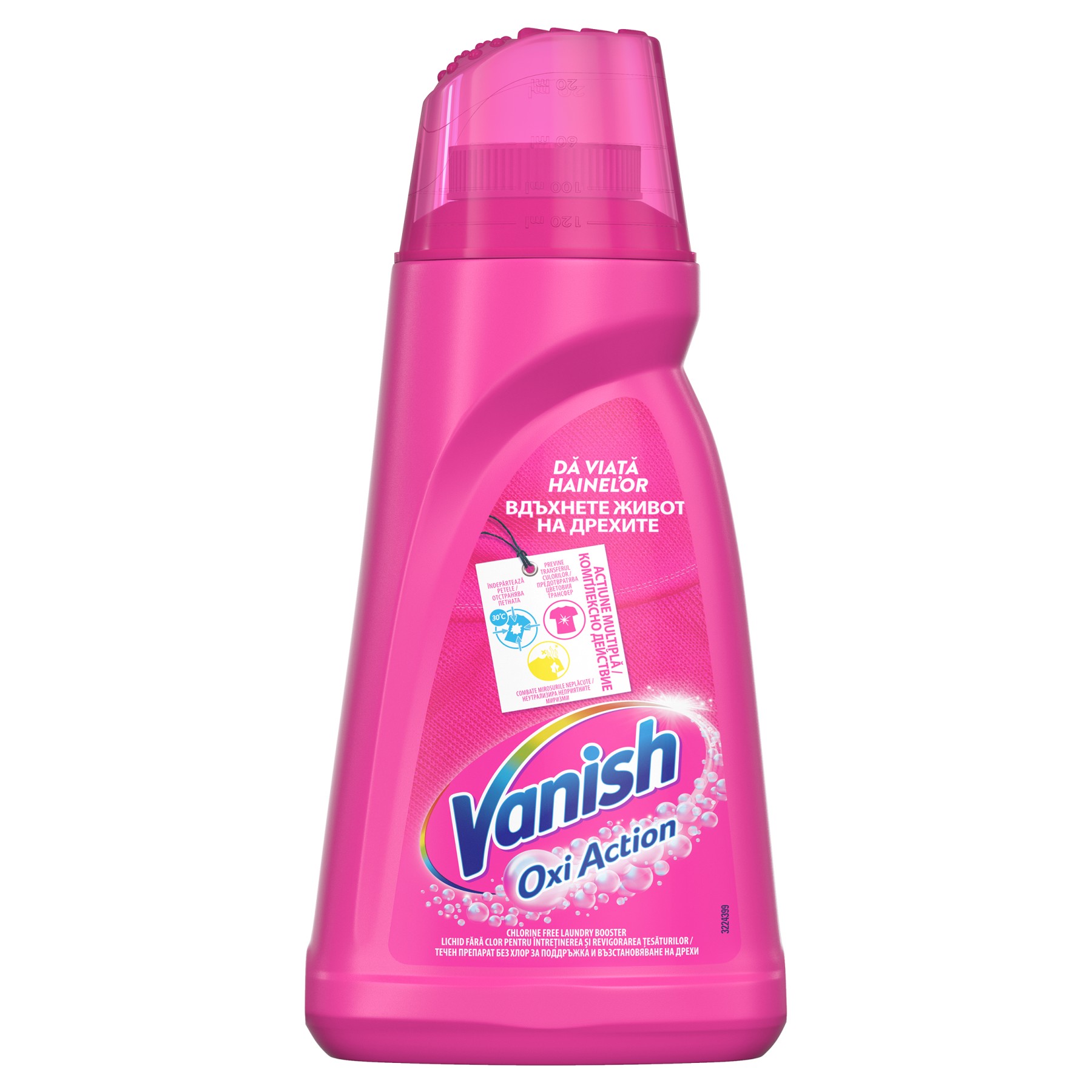 Solutie pentru indepartarea petelor pentru haine colorate Vanish Oxi Action, 1L