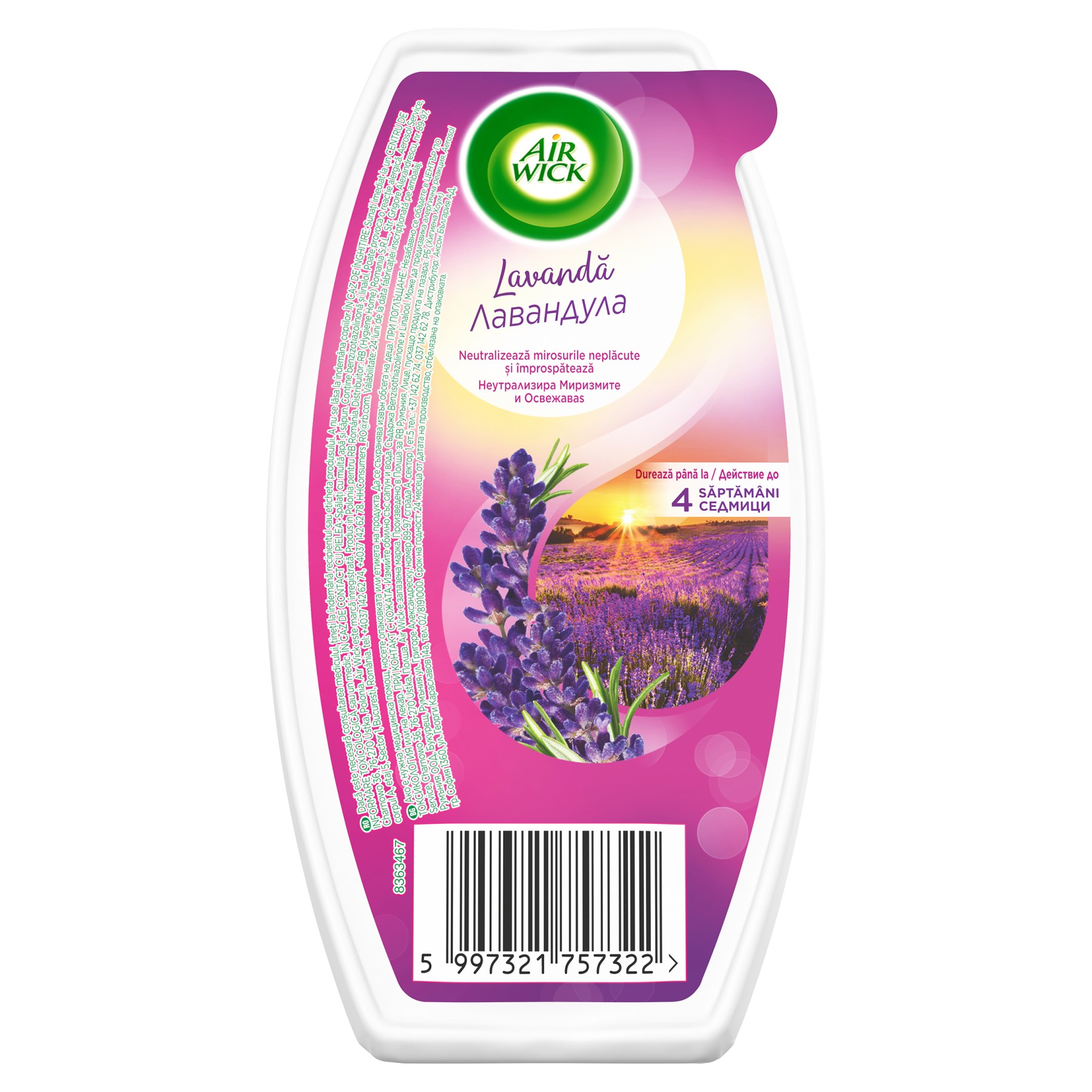 Odorizant Air Wick Gel Lavander, 150 g