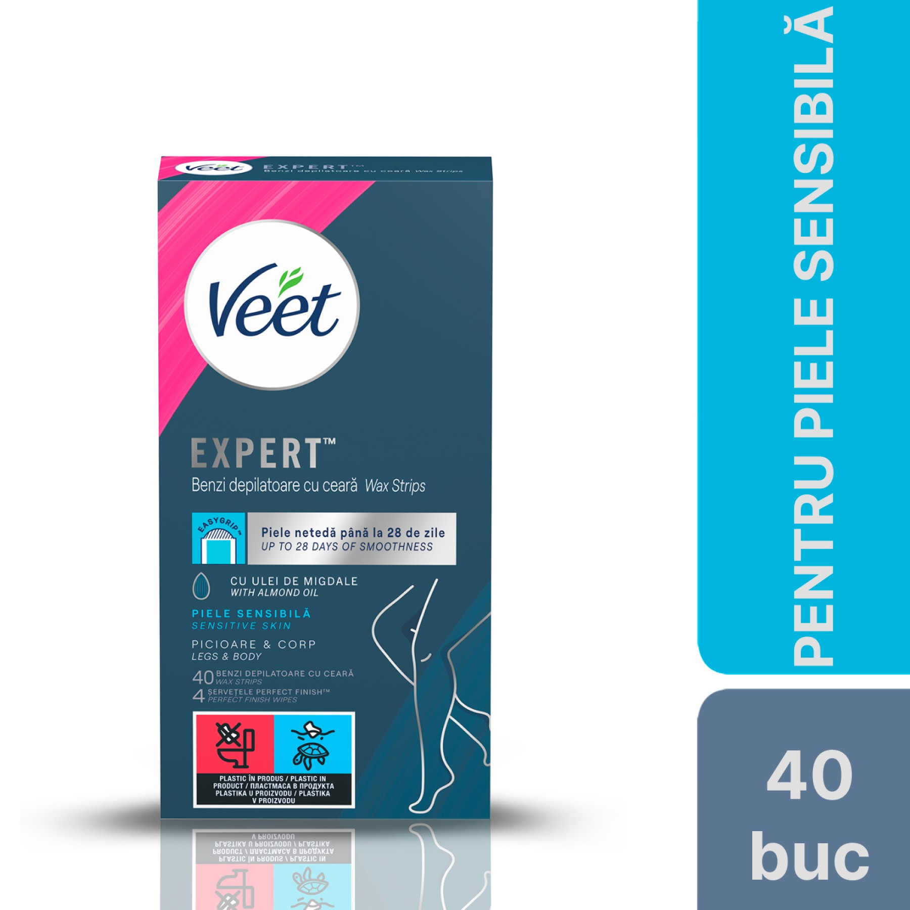 Benzi de ceara rece depilare Veet 40 bucati