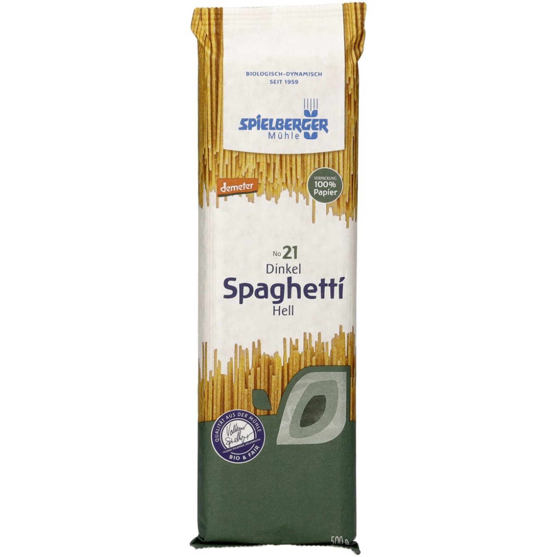 Spaghetti bio din grau alb spelta - 500 g