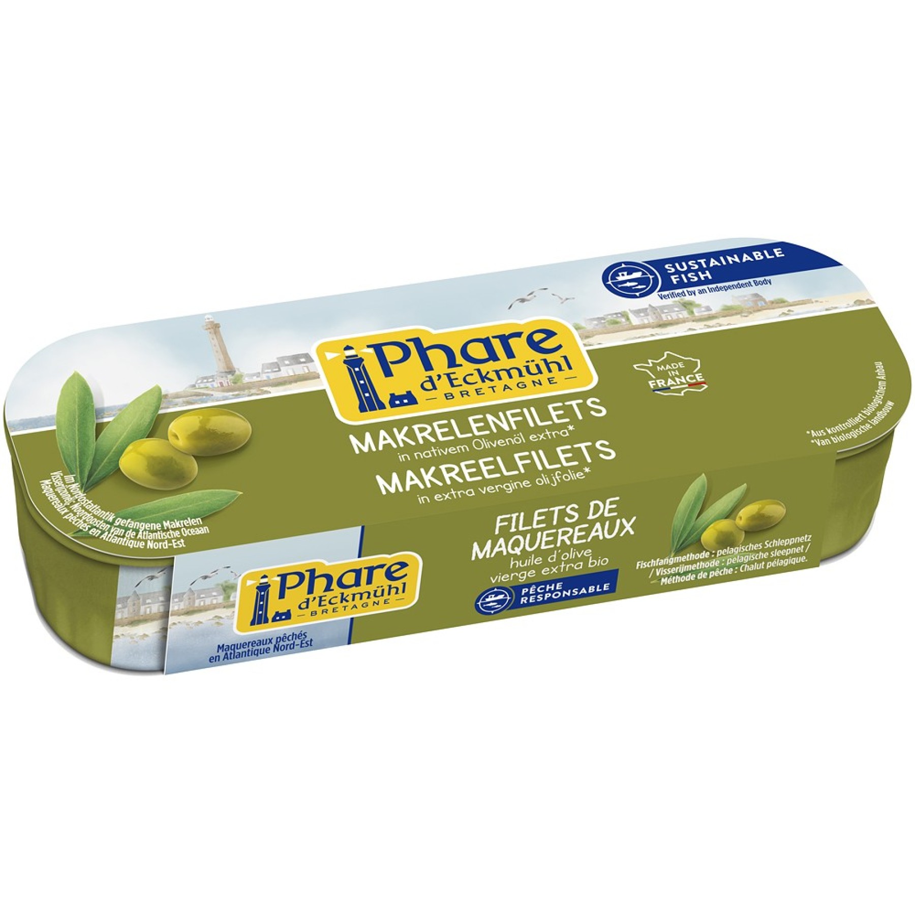 File de macrou in ulei bio de masline extravirgin - 151 g