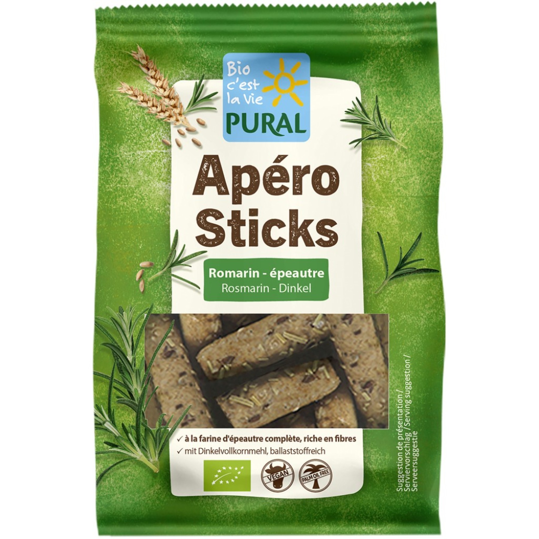 Sticksuri bio din spelta cu rozmarin - 100 g