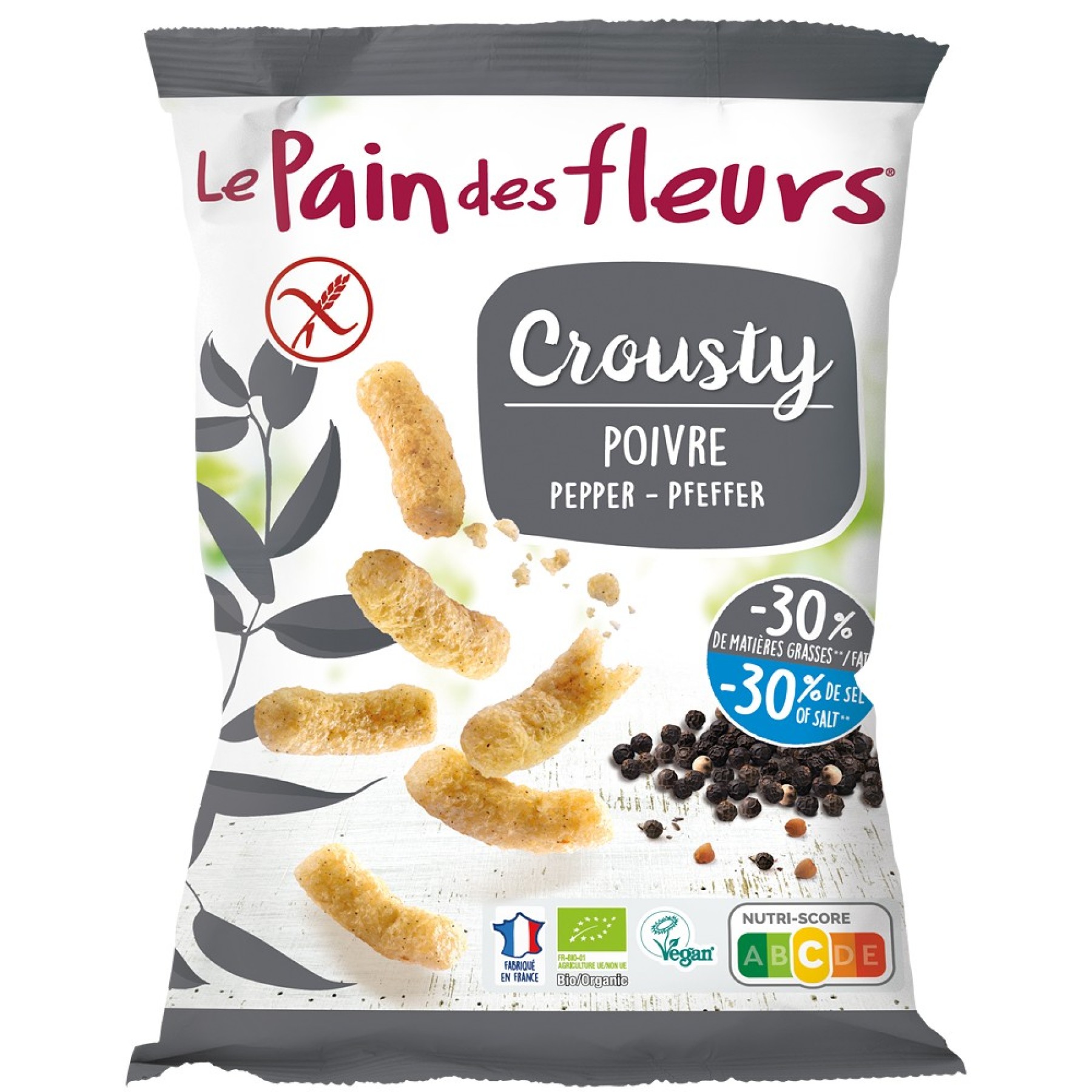 Pufuleti bio cu piper din hrisca si porumb fara gluten - 75 g