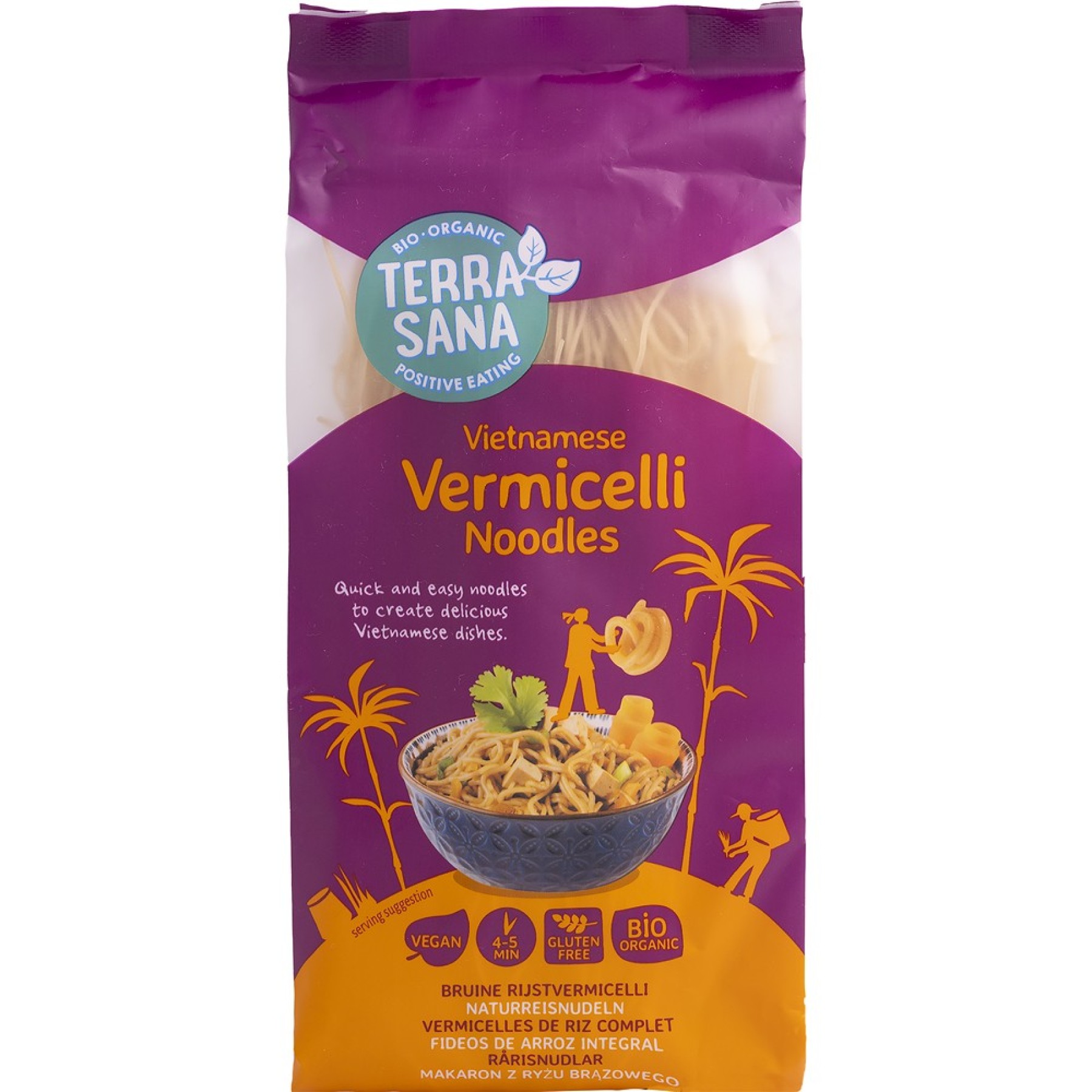 Taitei bio din orez vermicelli Vietnamezi fara gluten - 250 g
